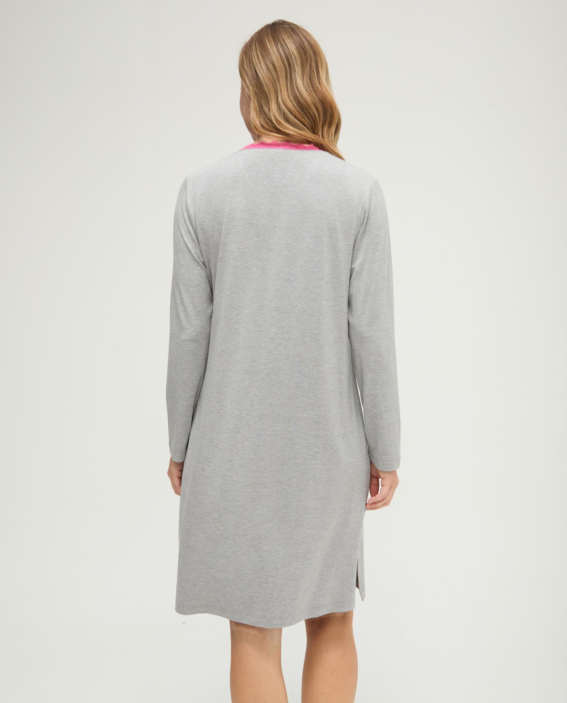 Robe Vigore em V com Renda Cinzento-2