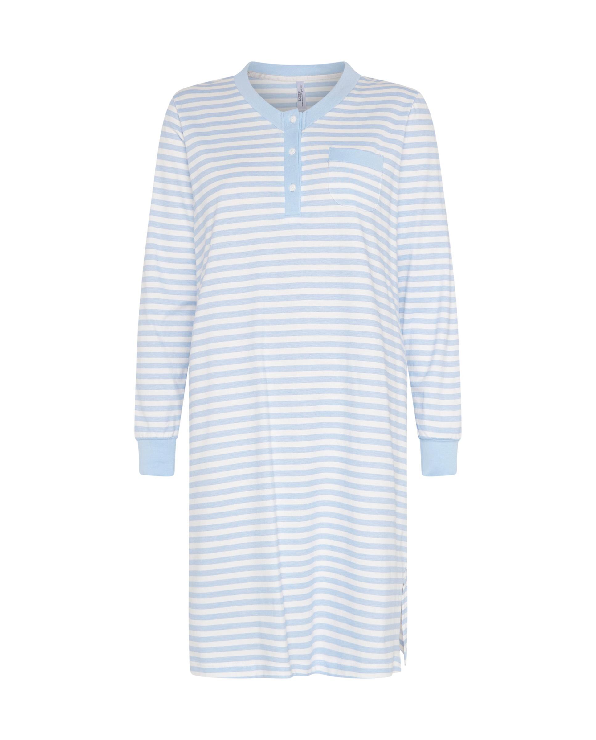 Robe em V Às Riscas Azul-celeste-3