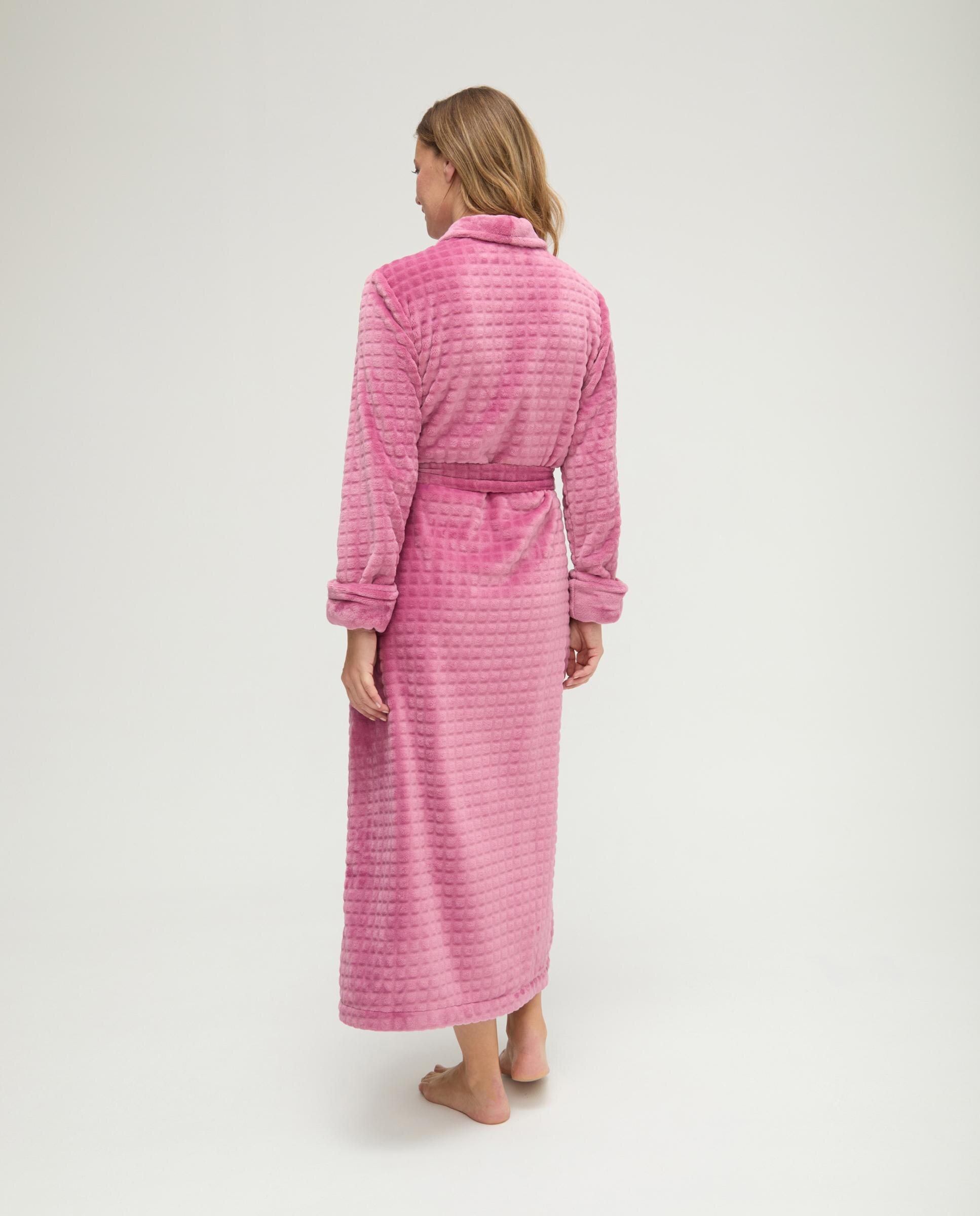 Robe Comprida Jacquard Cinto Rosa-2