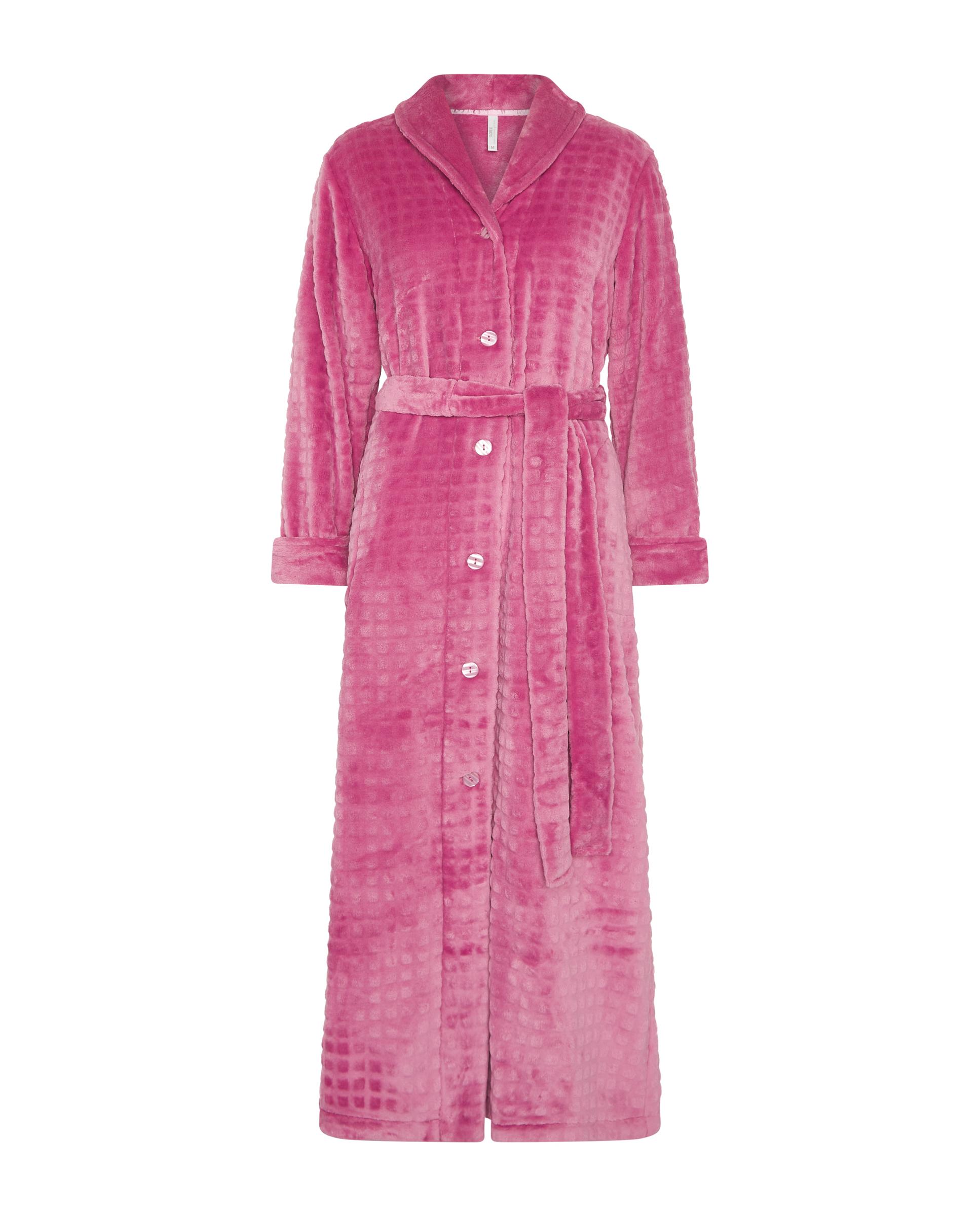 Robe Comprida Jacquard Cinto Rosa-3