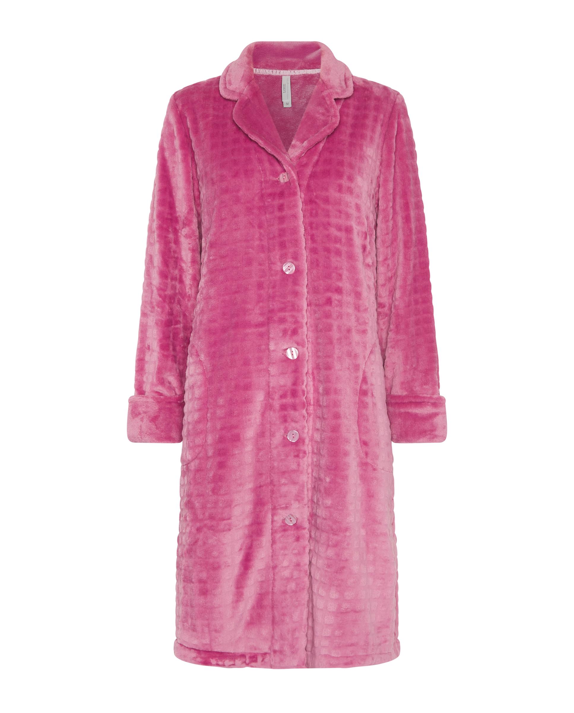Robe Jacquard com Botões Rosa-3