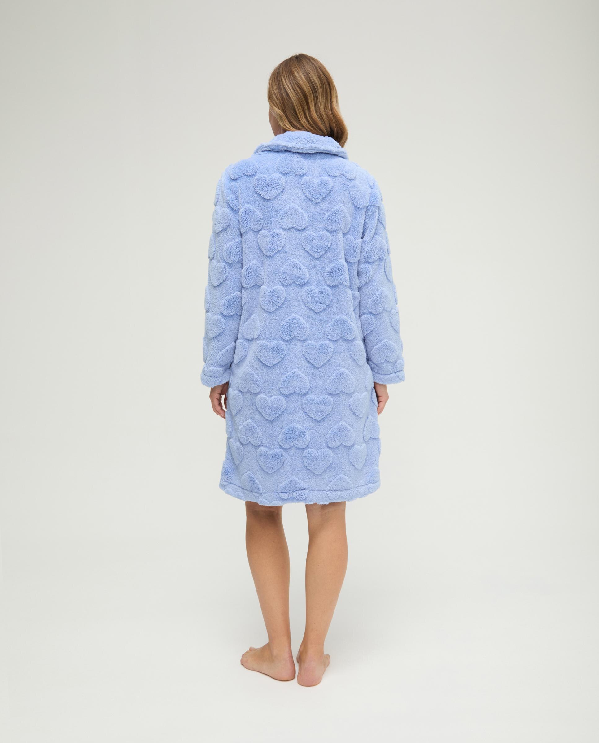 Robe Jacquard Corações Azul-2
