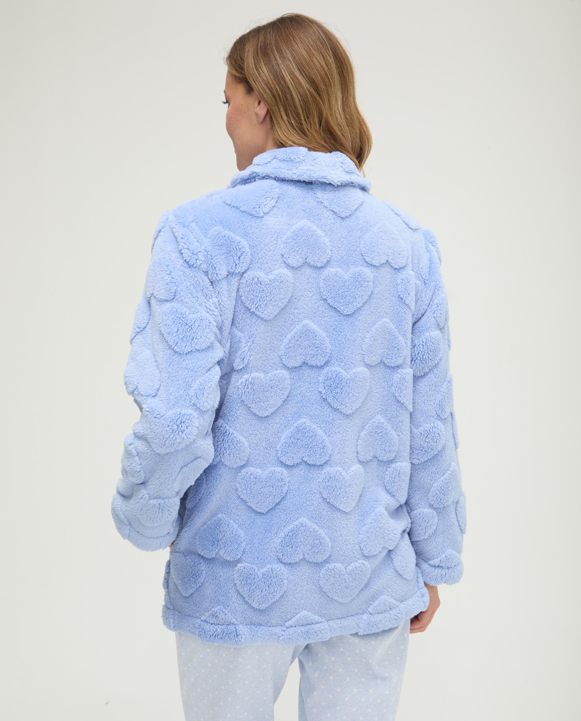 Robe Curta Jacquard Corações Azul-2