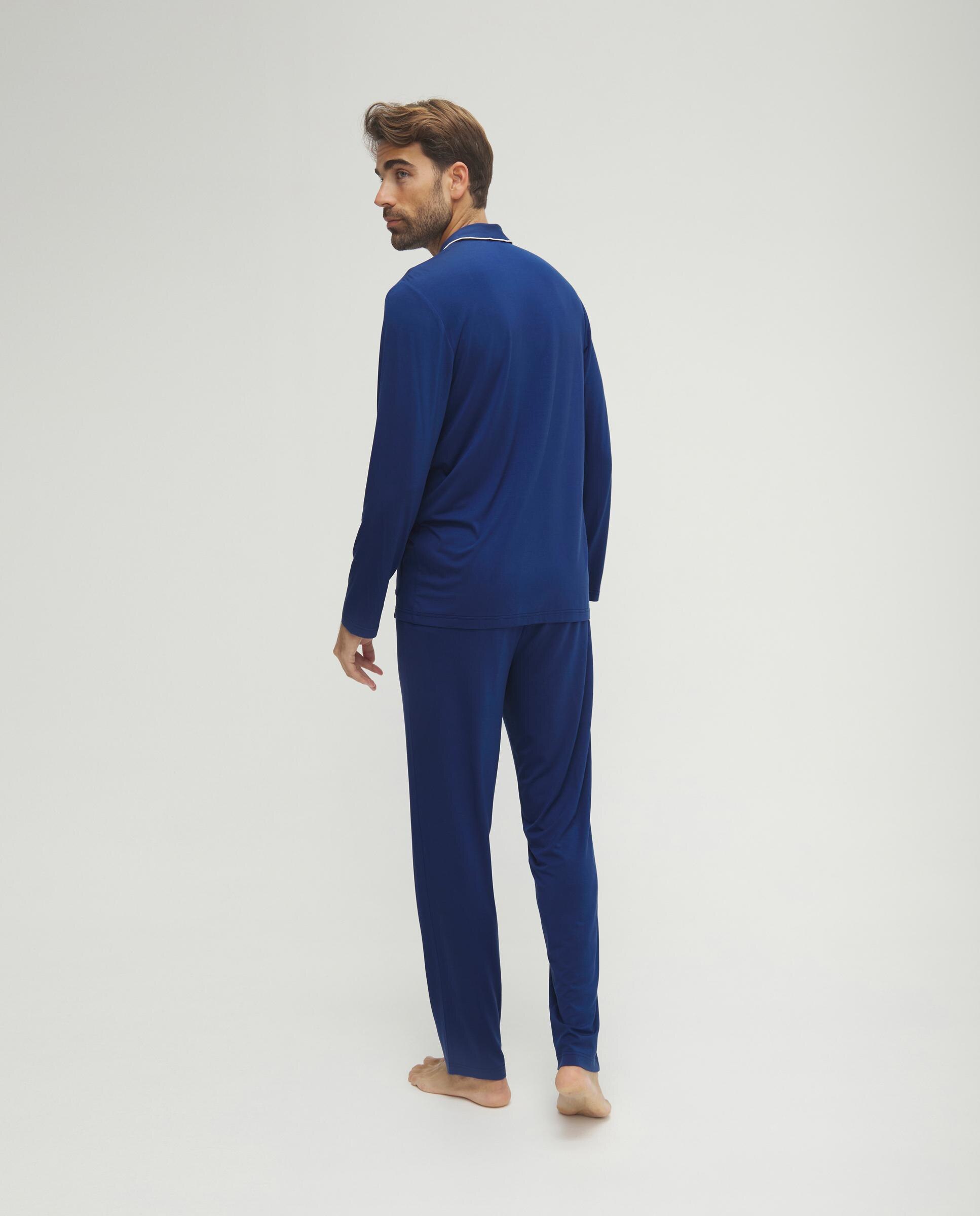 Pijama Modal Aberto Azul-marinho-2