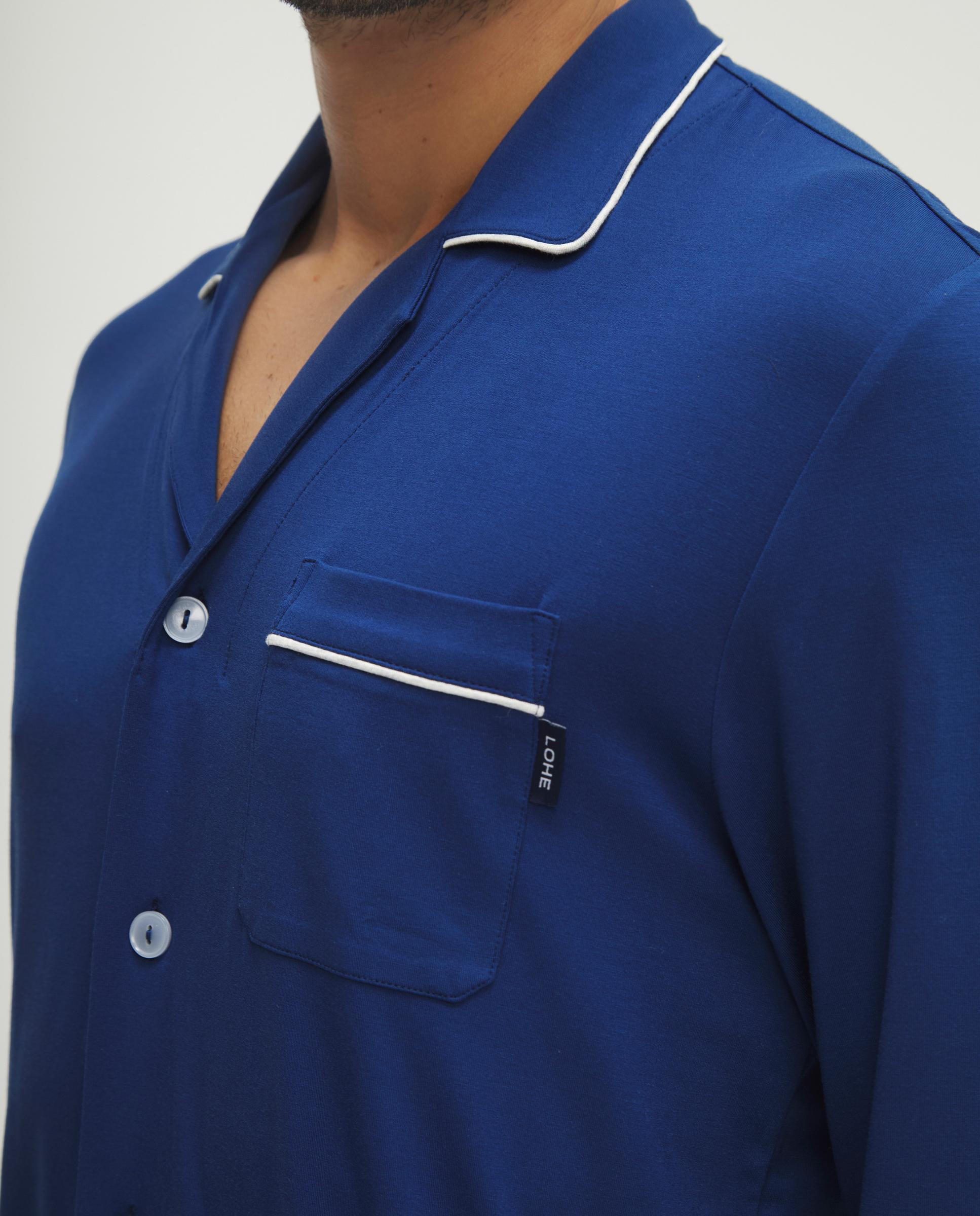Pijama Modal Aberto Azul-marinho-4