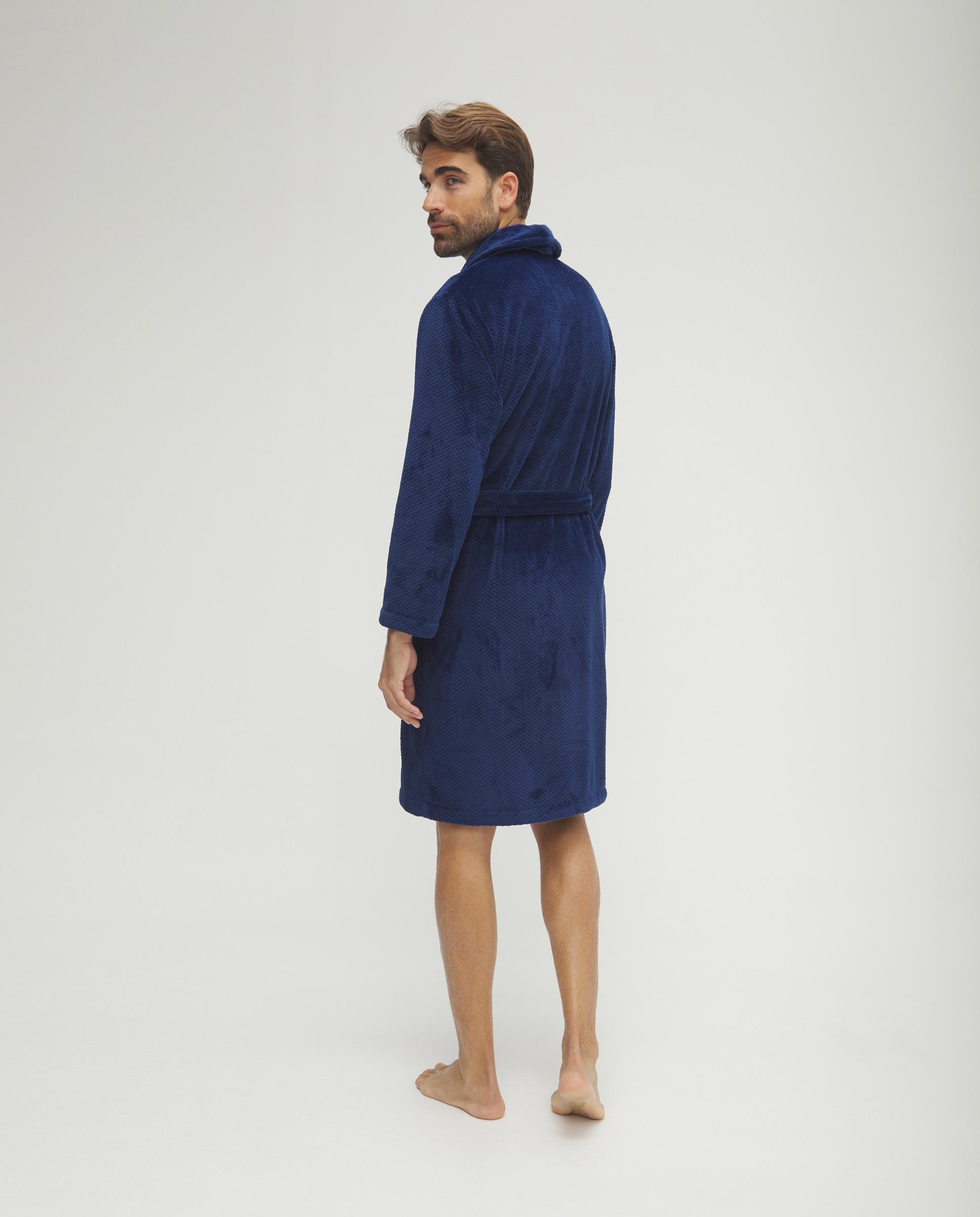 Robe Comprida Jacquard Azul-2
