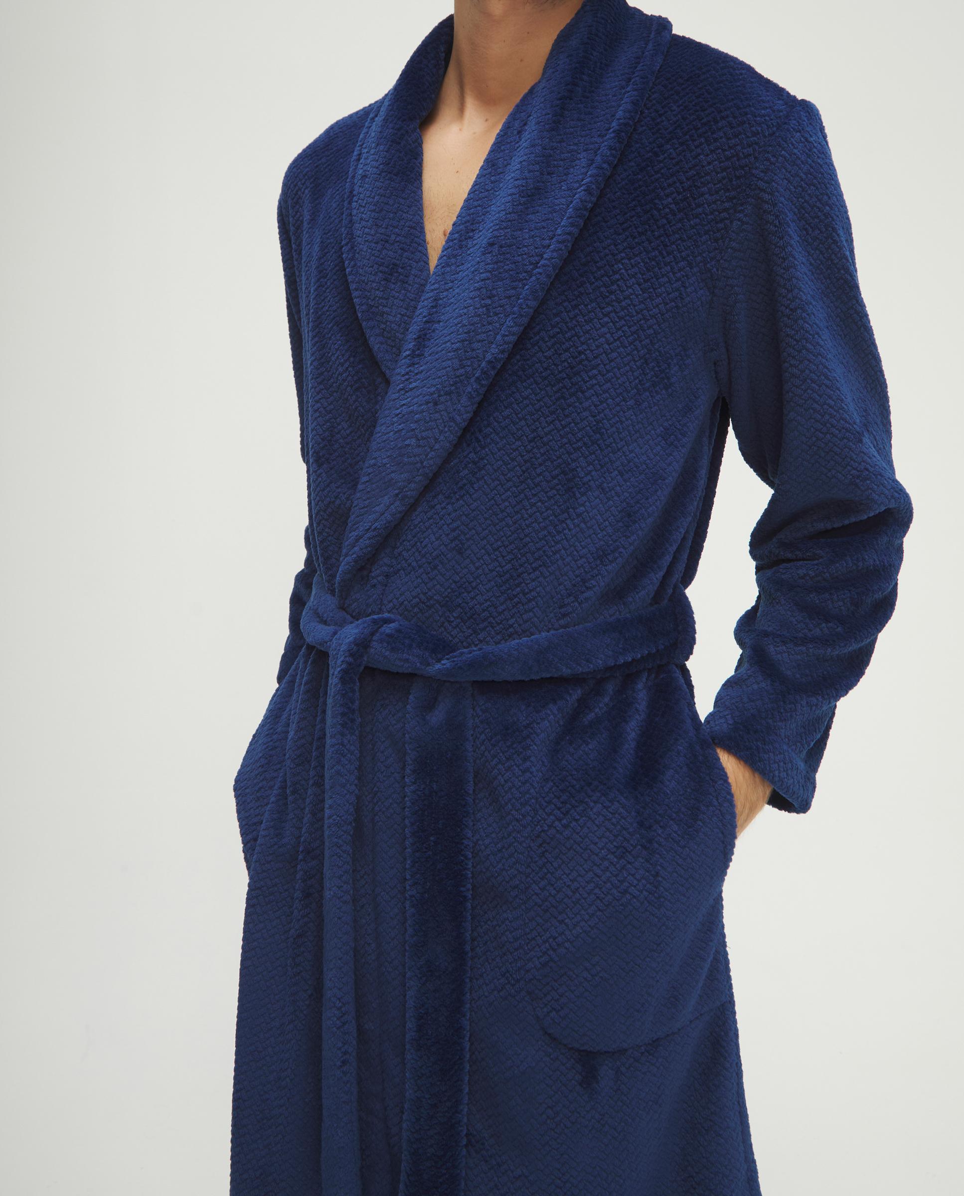 Robe Comprida Jacquard Azul-4