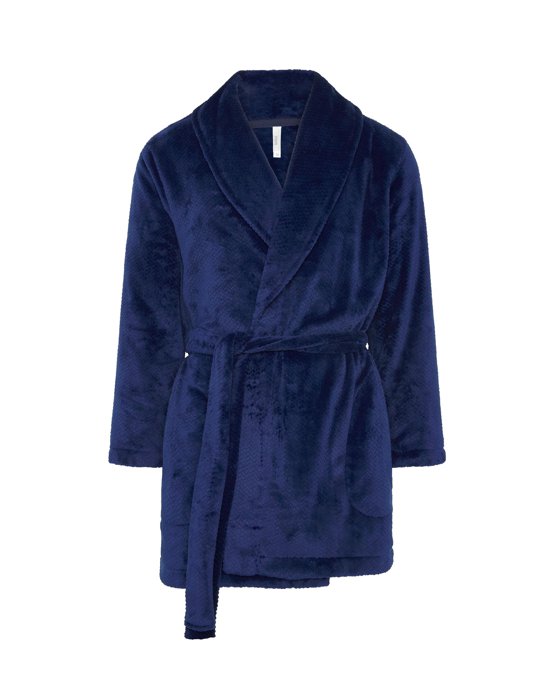 Robe Jacquard Curta Azul-3