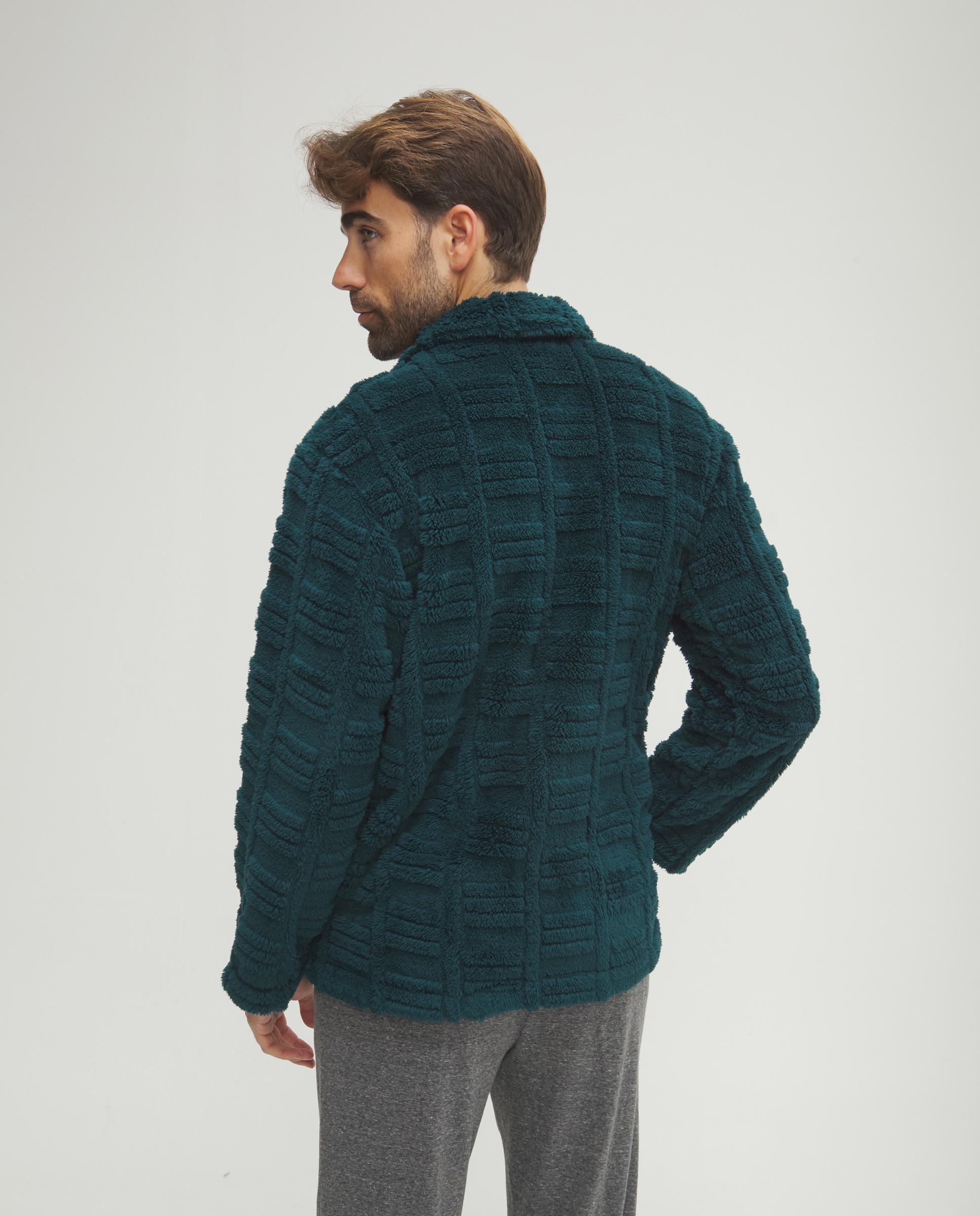 Robe Jacquard com Fecho Zip Verde-2