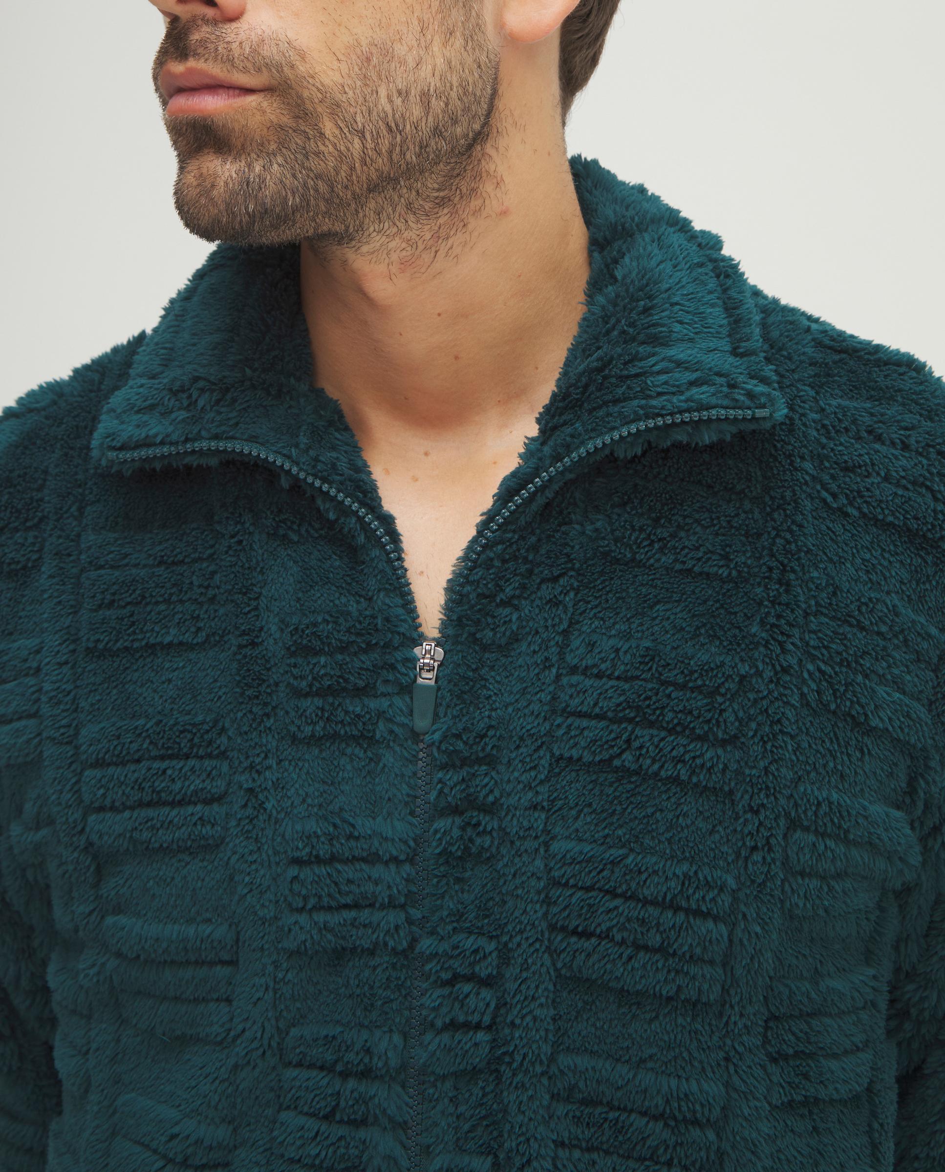 Robe Jacquard com Fecho Zip Verde-4