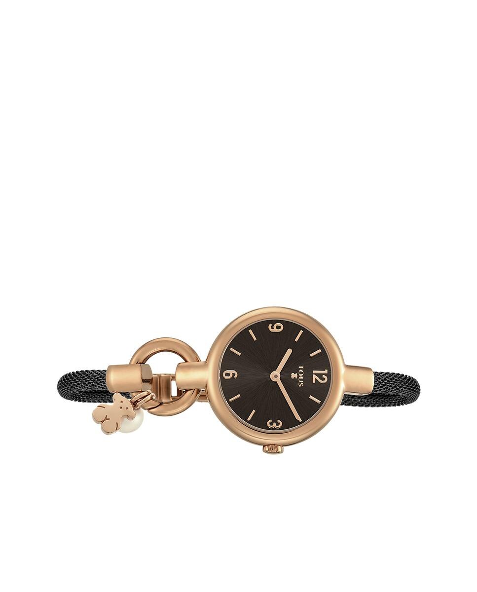 Relógio Analógico Hold Charms de Malha de Aço em Preto Preto-2