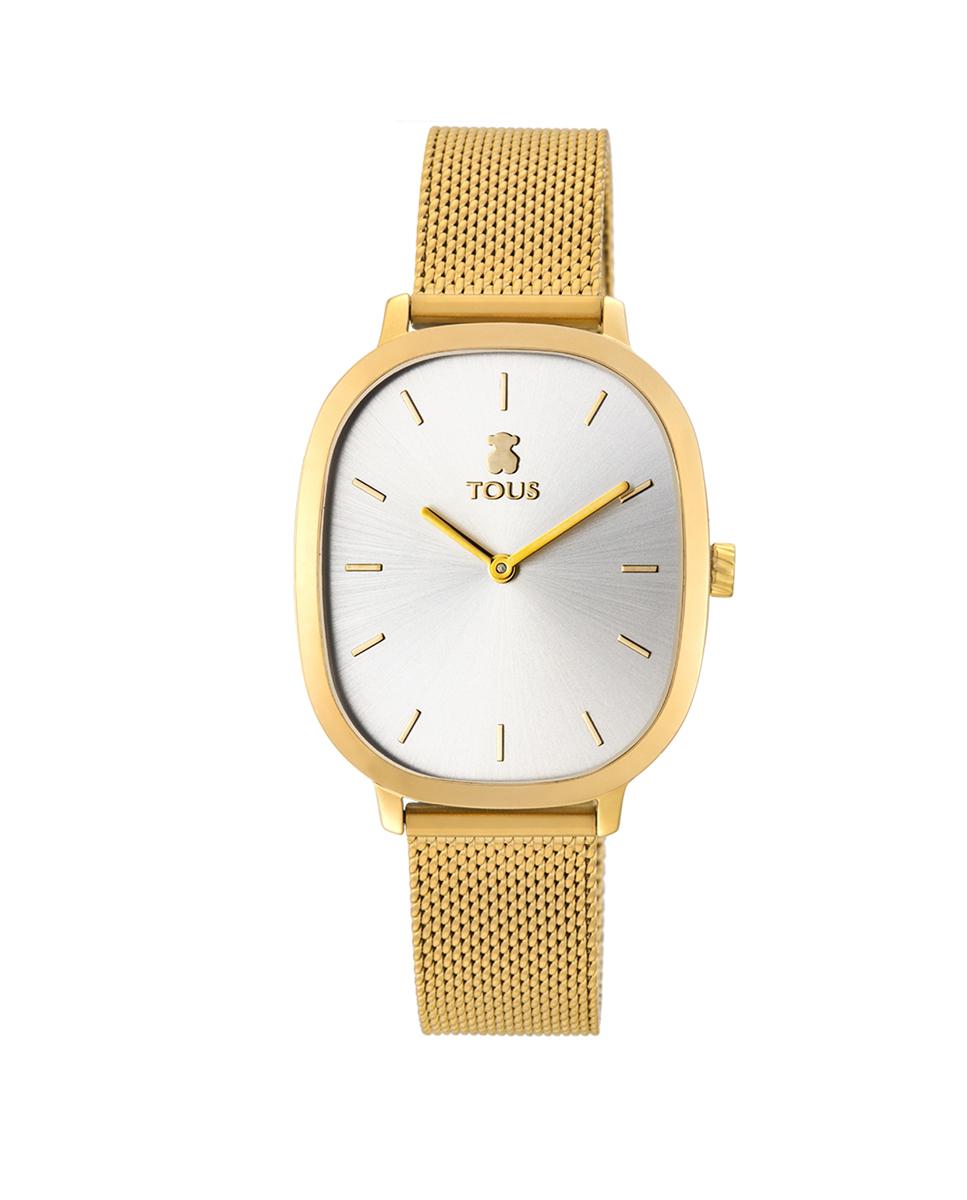 Relógio Analógico Heritage de Aço Ip Dourado Ouro / Prata-1