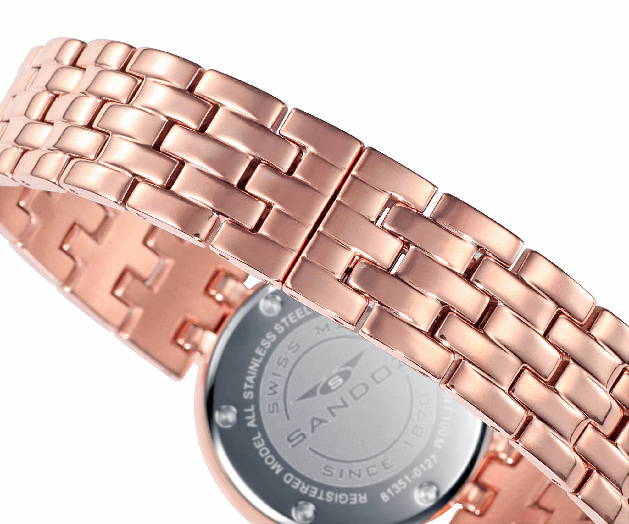 Relógio Sandoz com Bracelete de Aço Coleção Elle Rosa-2