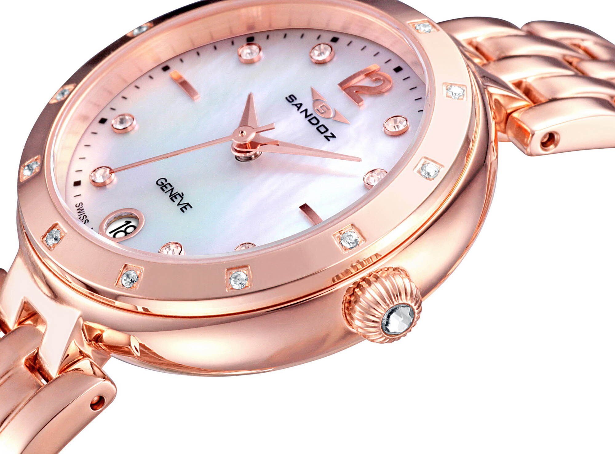 Relógio Sandoz com Bracelete de Aço Coleção Elle Rosa-3