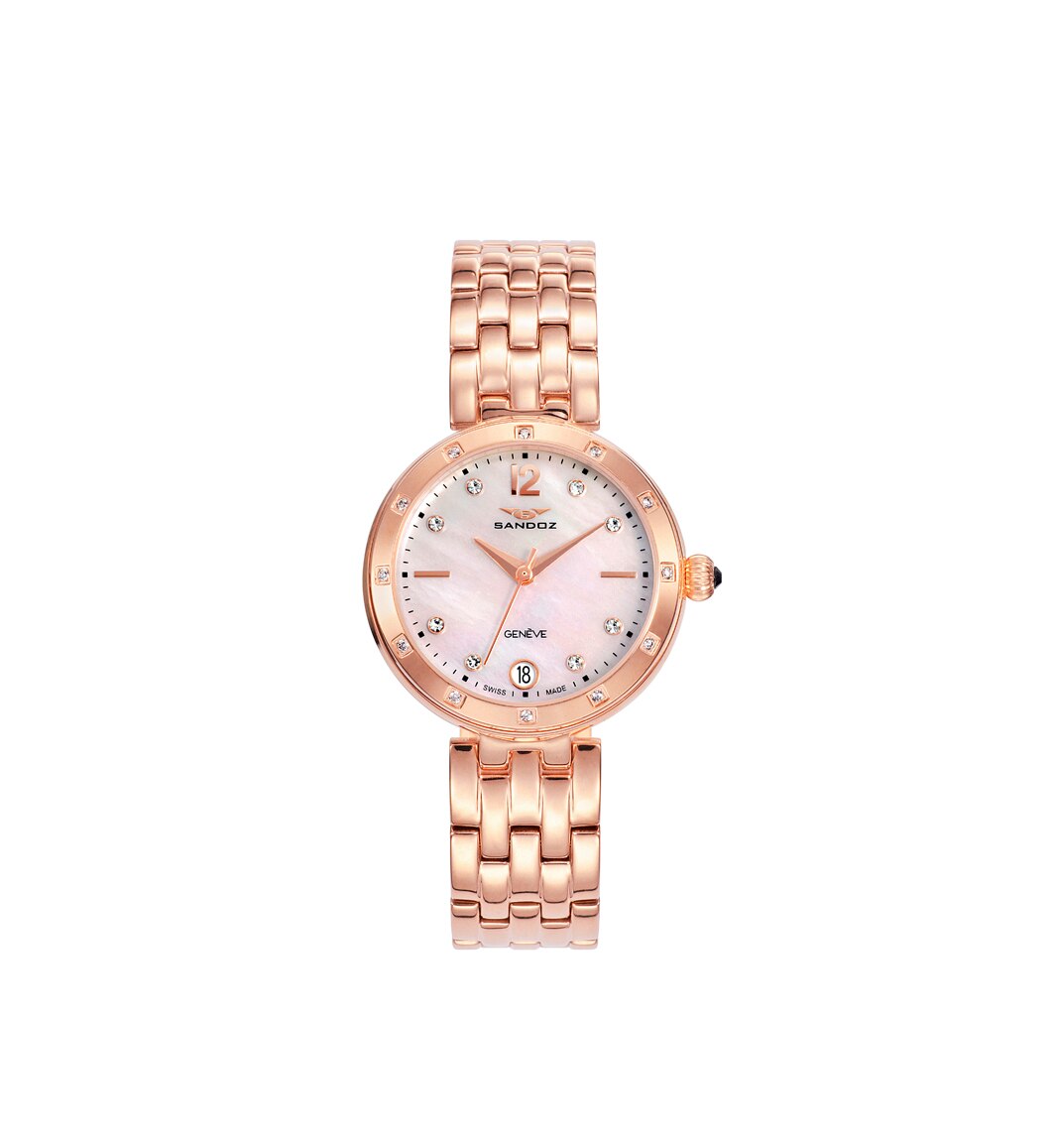 Relógio Sandoz com Bracelete de Aço Coleção Elle Rosa-5