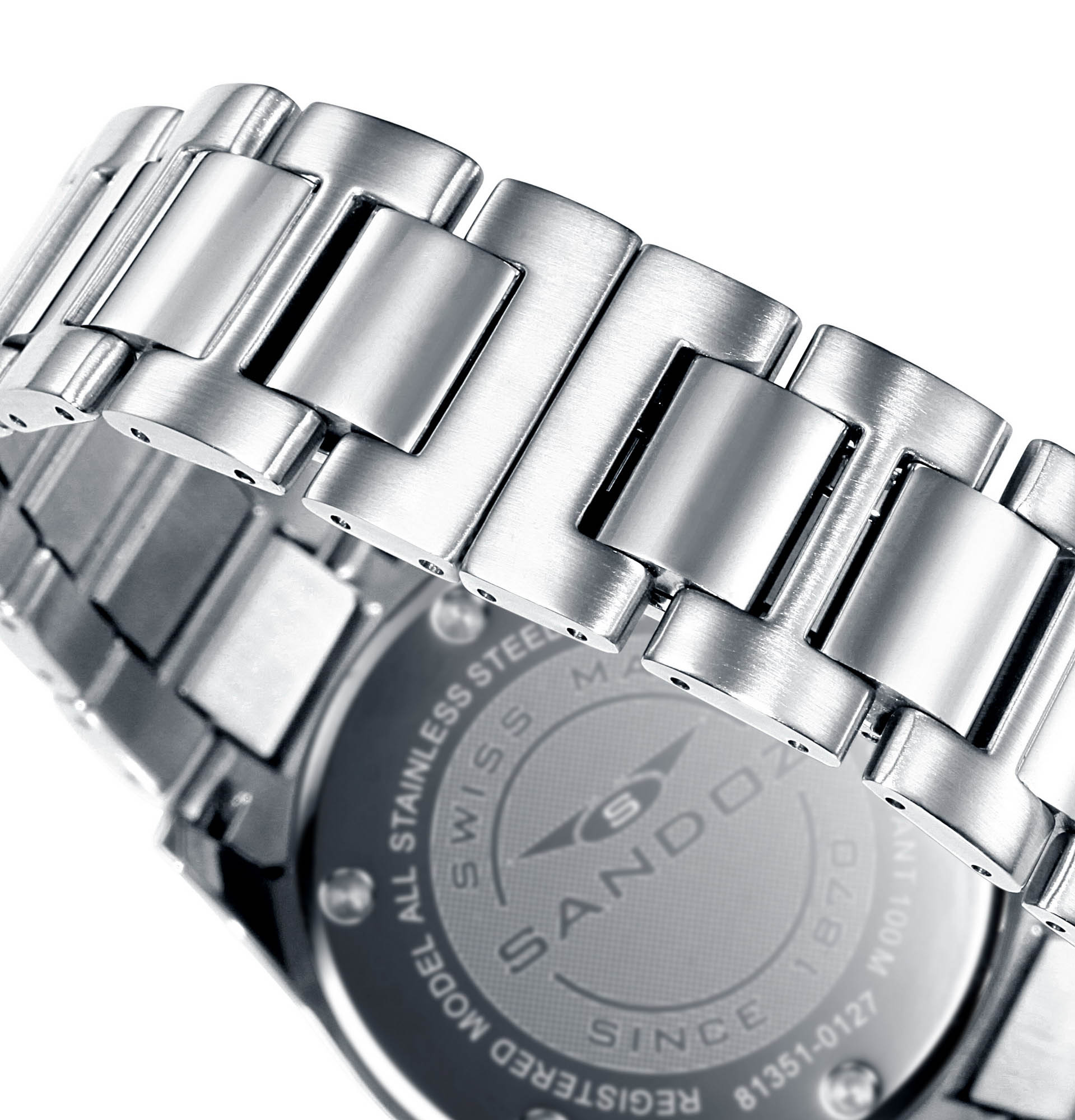 Relógio Sandoz com Bracelete de Aço Coleção Casuel Prateado-2