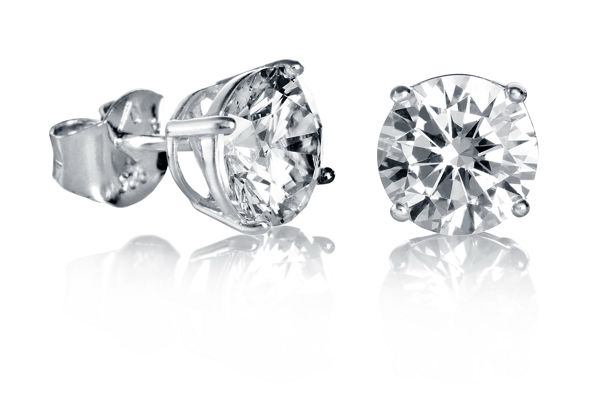 Brincos Jewels de Prata e Zircônias Branco-1