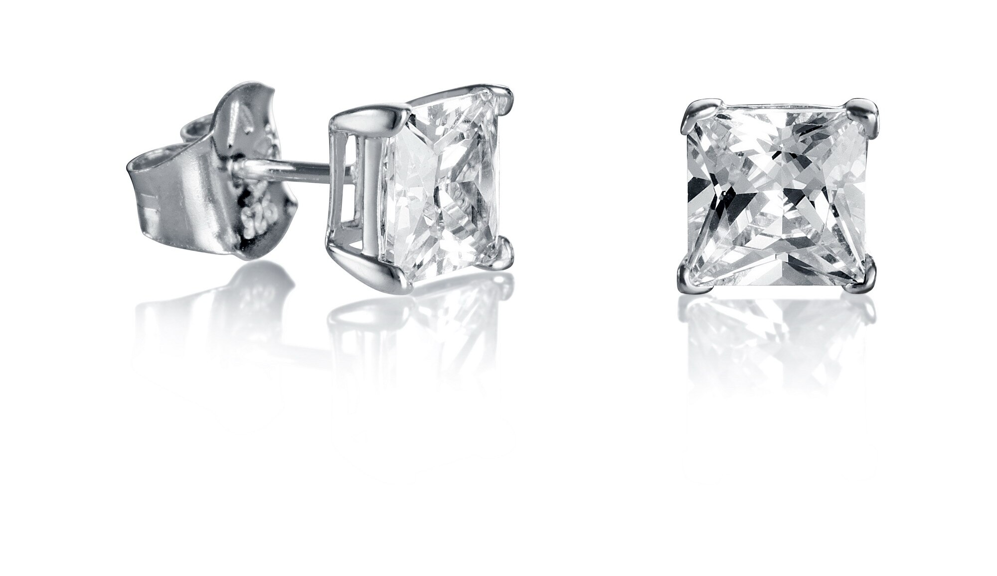 Brincos Jewels de Prata e Zircônias Branco-2