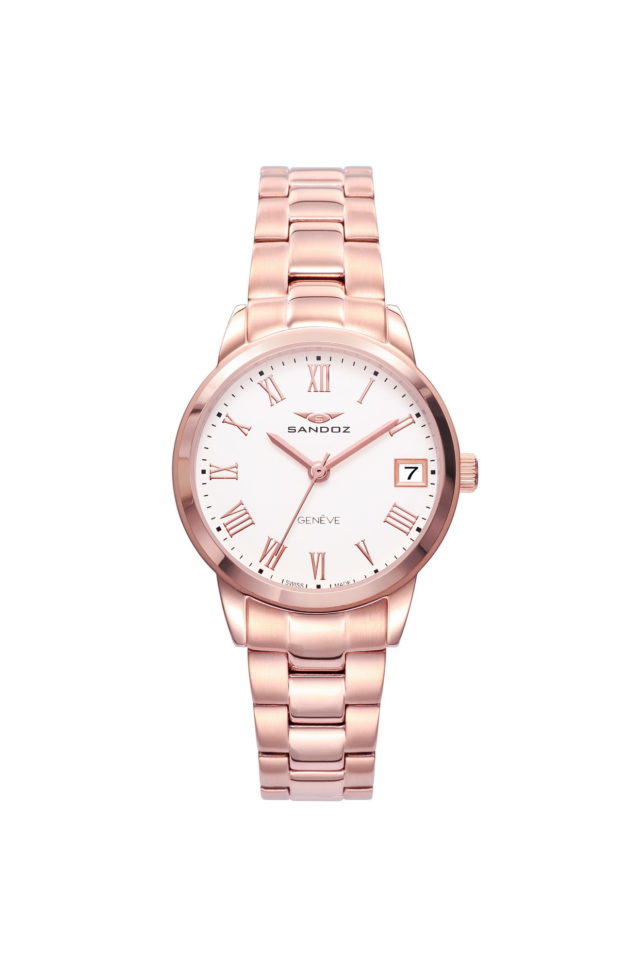 Imagem 0 de Relógio Sandoz 3 Ponteiros com Calendário e Bracelete de Aço