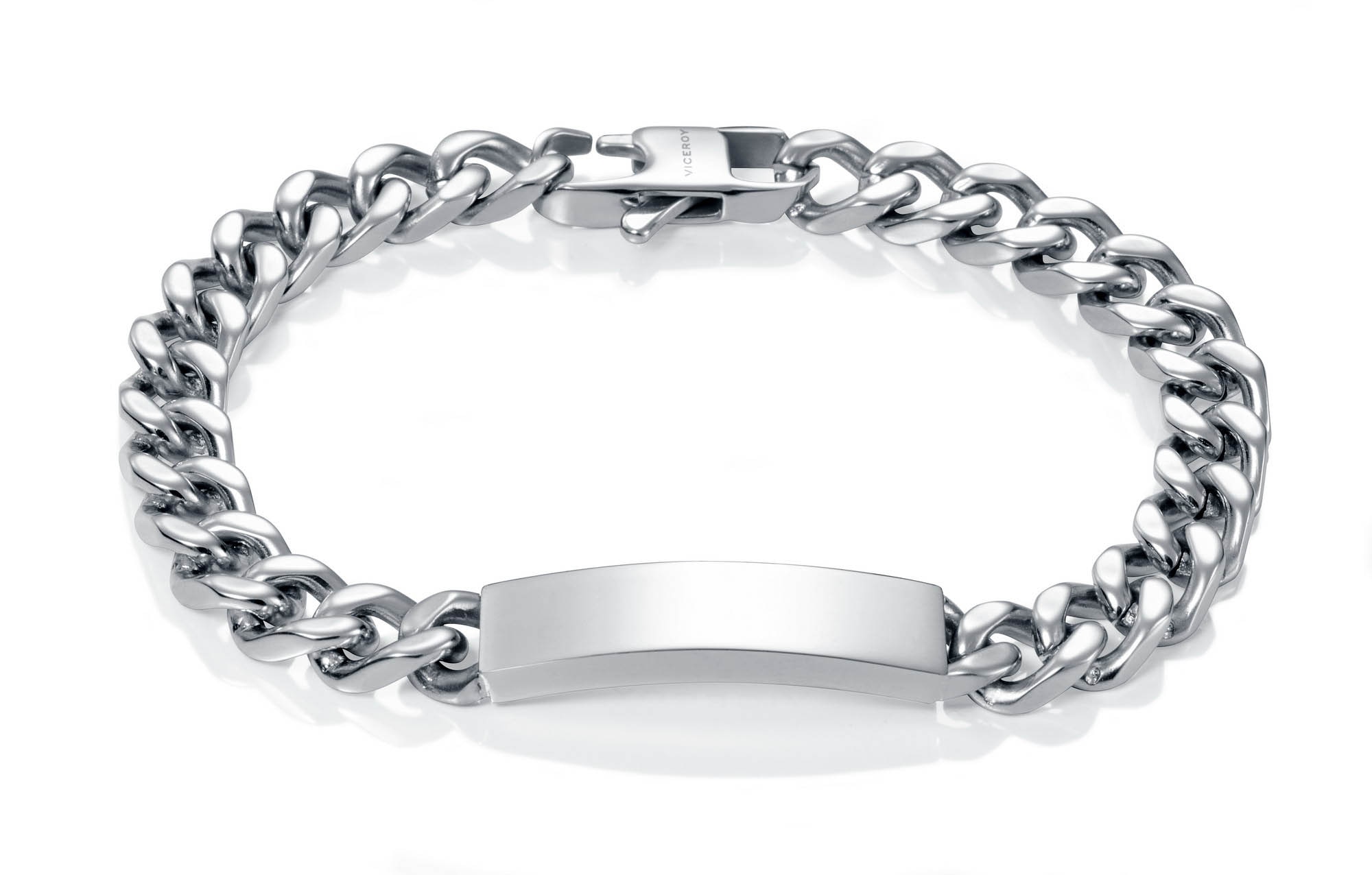 Pulseira Tipo Escrava em Aço Prateado Prata-1