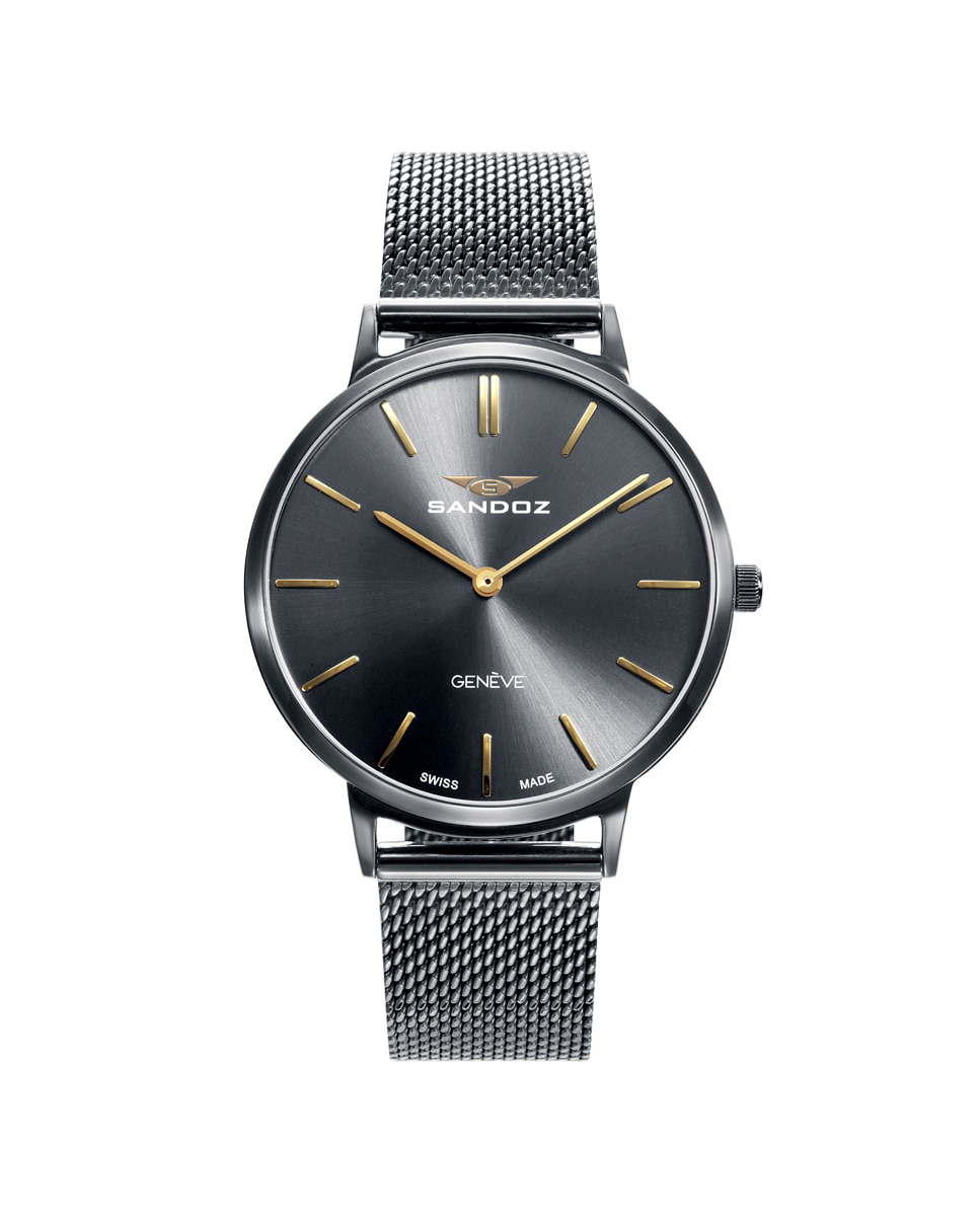 Imagem 0 de Relógio Sandoz Classic&slim Sa81350-57 de Aço e Malla Milanesa