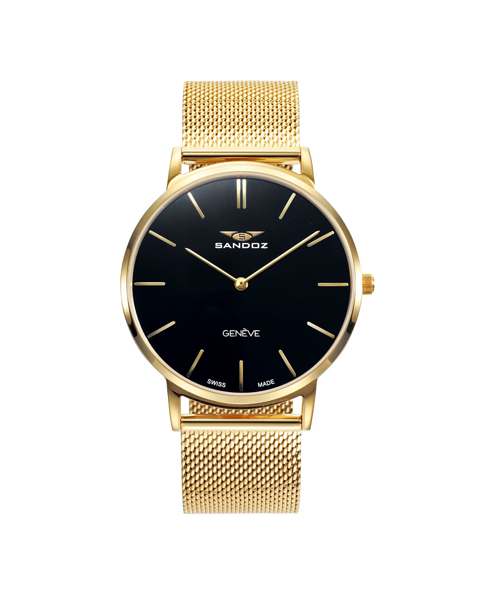 Relógio Sandoz Classic&slim de Aço com Ip Dourada Ouro-1