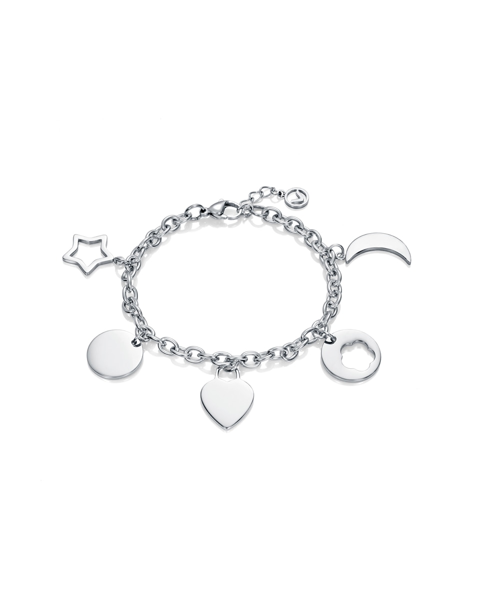 Pulseira 75104p01000 de Aço com Charms Prata-1