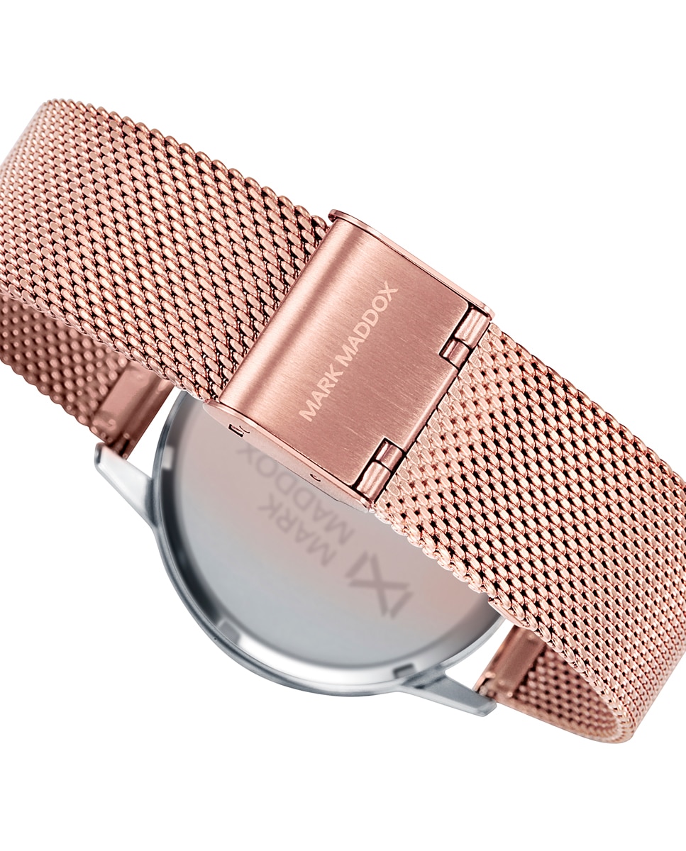 Relógio Analógico Northern Multifunções de Aço e Malla Milanesa Ip Rosa Verde-2
