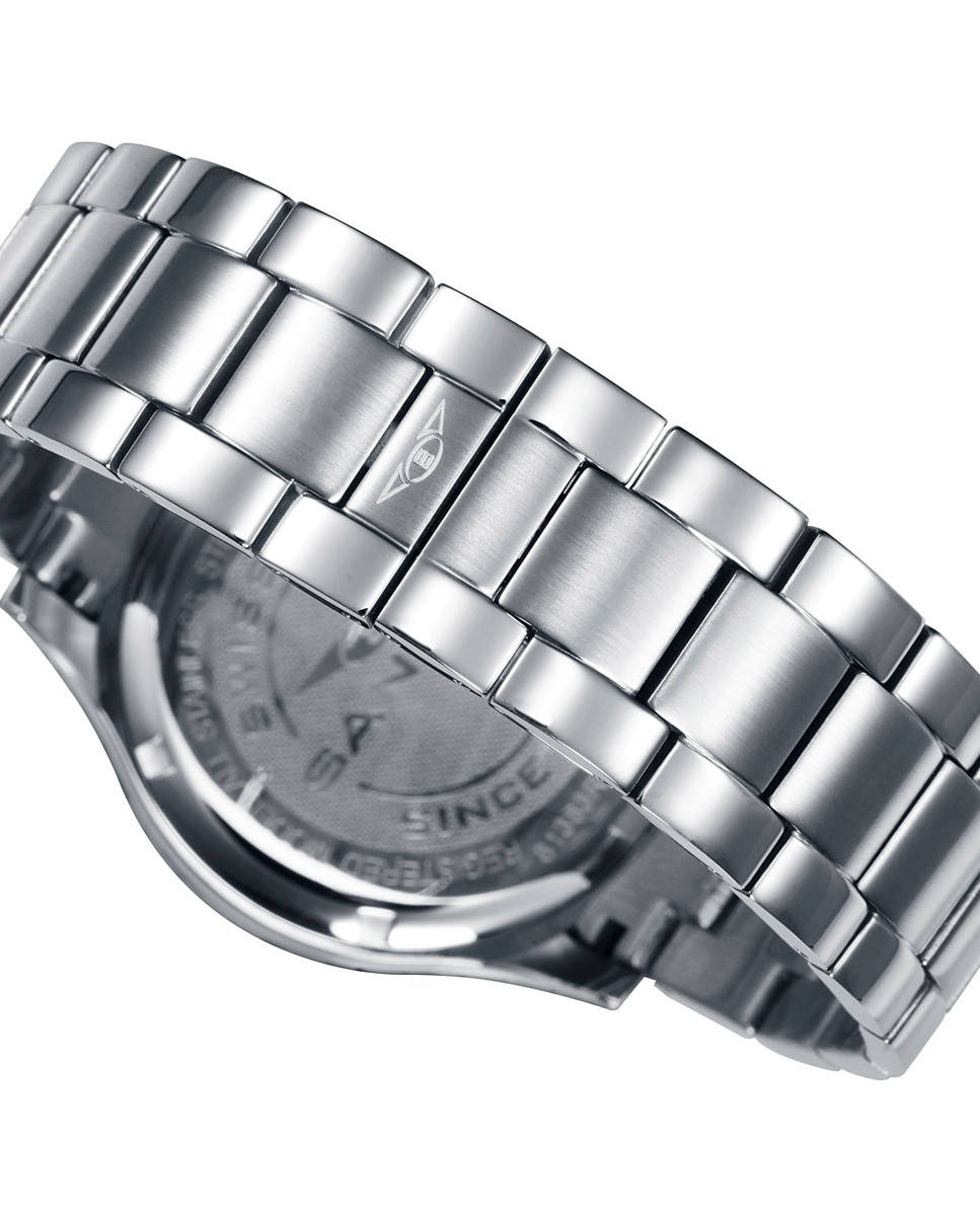 Relógio de Aço Sandoz Casuel com Cronógrafo e Bracelete de Aço Prateado-2