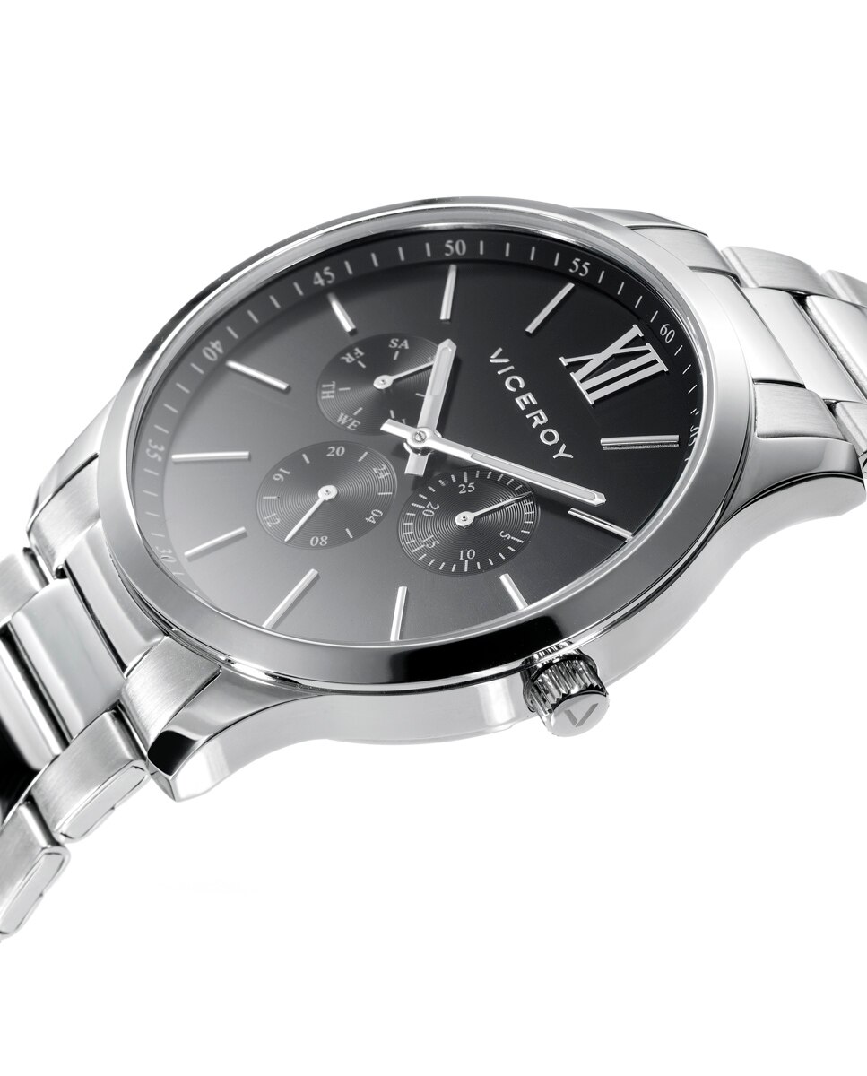 Relógio Analógico Magnum Multifunções de Aço Aço fosco-3