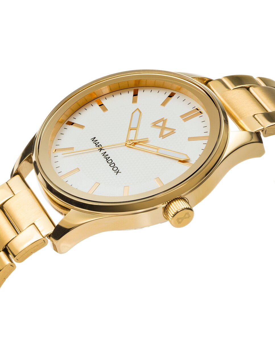 Relógio Analógico Midtown Três Ponteiros de Aço Ip Dourado e Bracelete Dourado-3