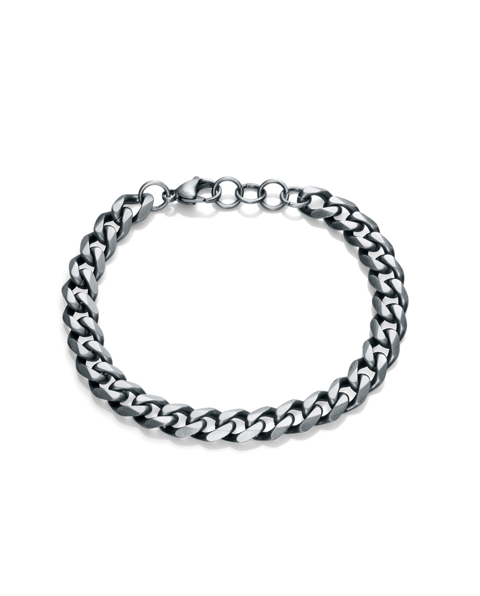 Pulseira Air de Aço e Elos Prateados Prateado-1