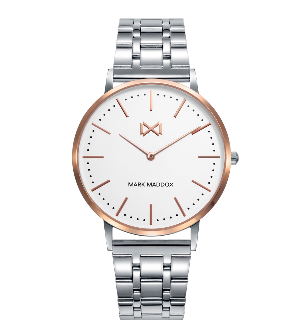 Relógio Analógico Greenwich de Aço Ip em Rosa e Bracelete Prata / Rosa-4