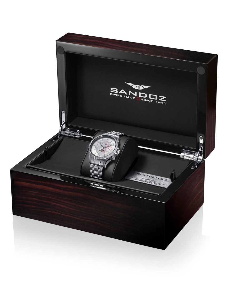 Relógio Sandoz Elle Multifunções com Bracelete em Aço Cinzento-1