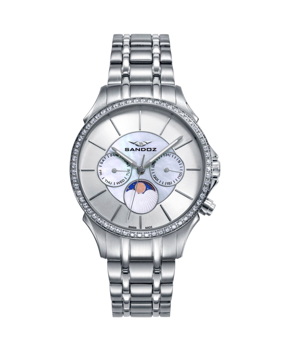 Relógio Sandoz Elle Multifunções com Bracelete em Aço Cinzento-4