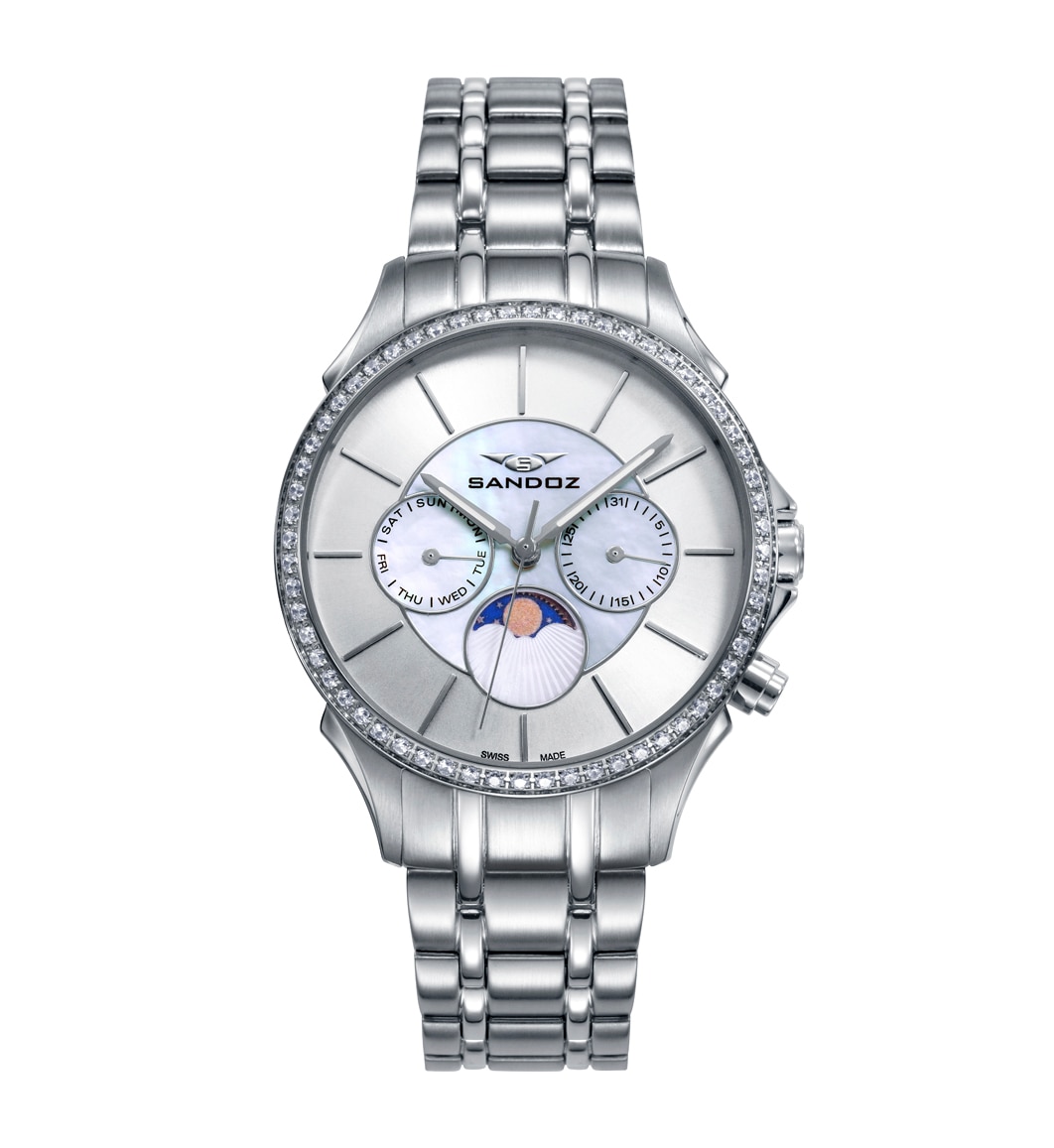 Relógio Sandoz Elle Multifunções com Bracelete em Aço Cinzento-6