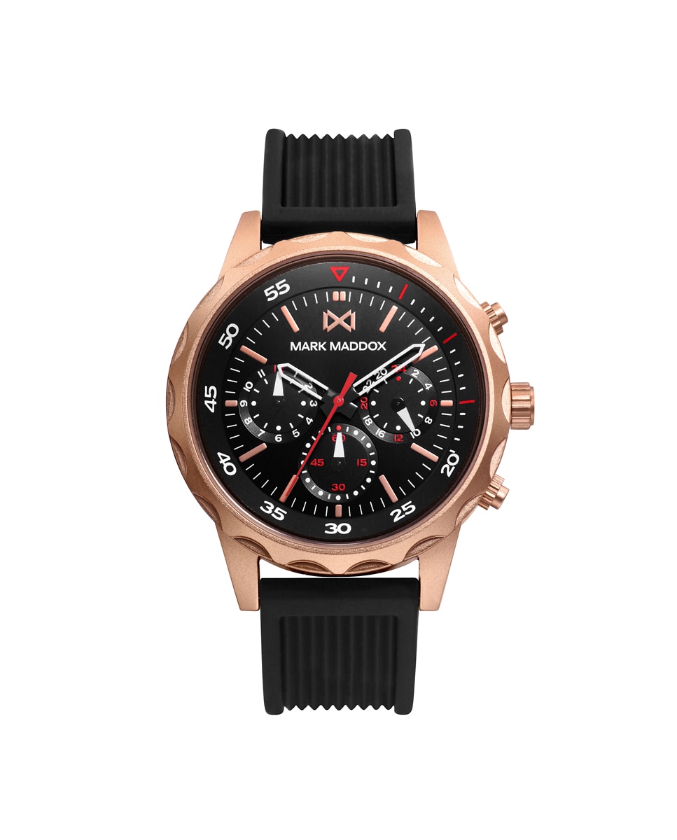 Relógio Analógico Mission Multifunções com Bracelete de Silicone em Preto Rosa / Preto-1