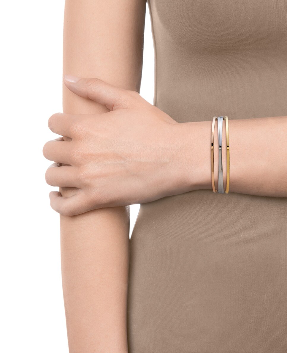 Pulseira Air Aberta de Aço em Três Tons Multicolor-2