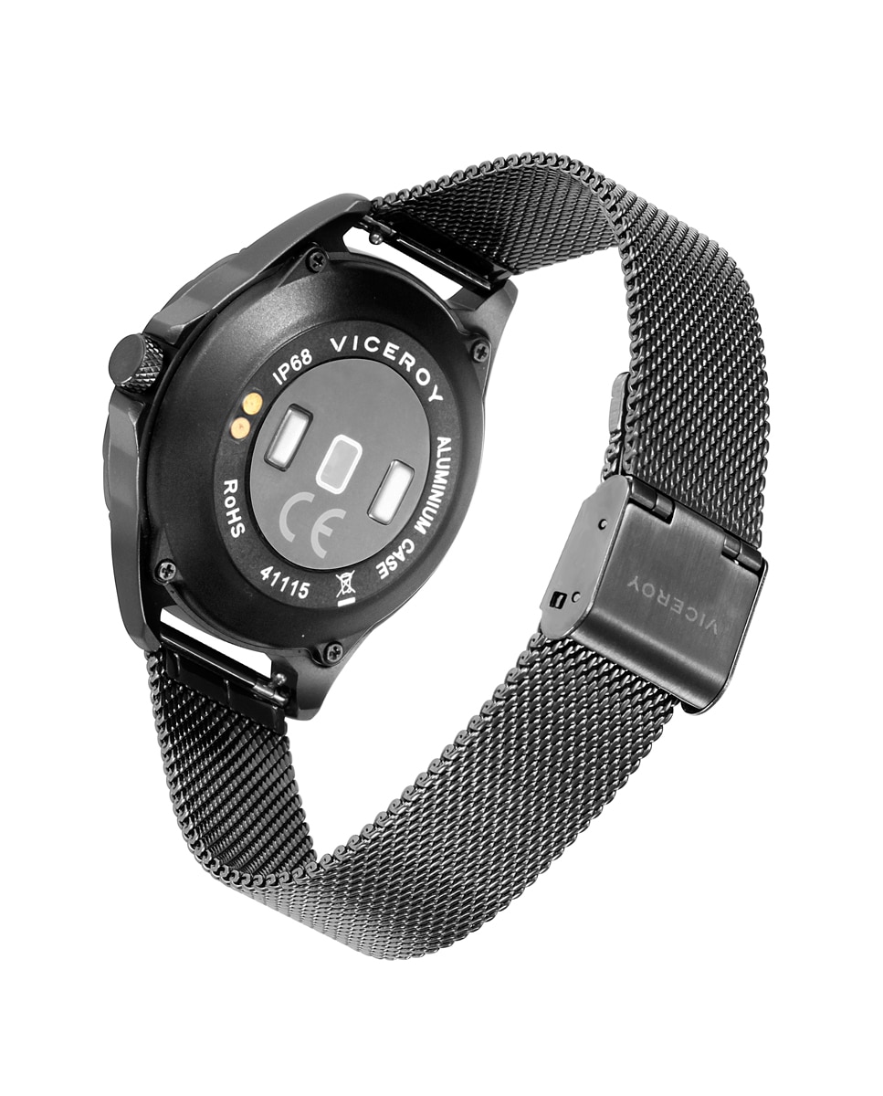Relógio Infantil Smartpro com Malha Milanesa Ip em Cinzento e Bracelete Adicional de Silicone em Preto Preto / Vermelho-2