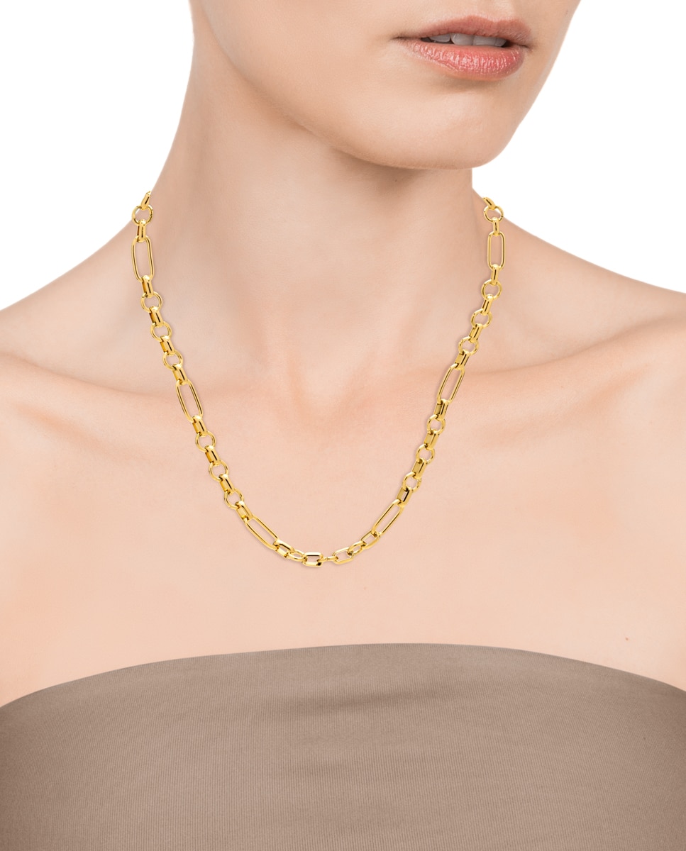 Corrente Chic em Aço Ip Dourado de Diferentes Tamanhos Dourado-2