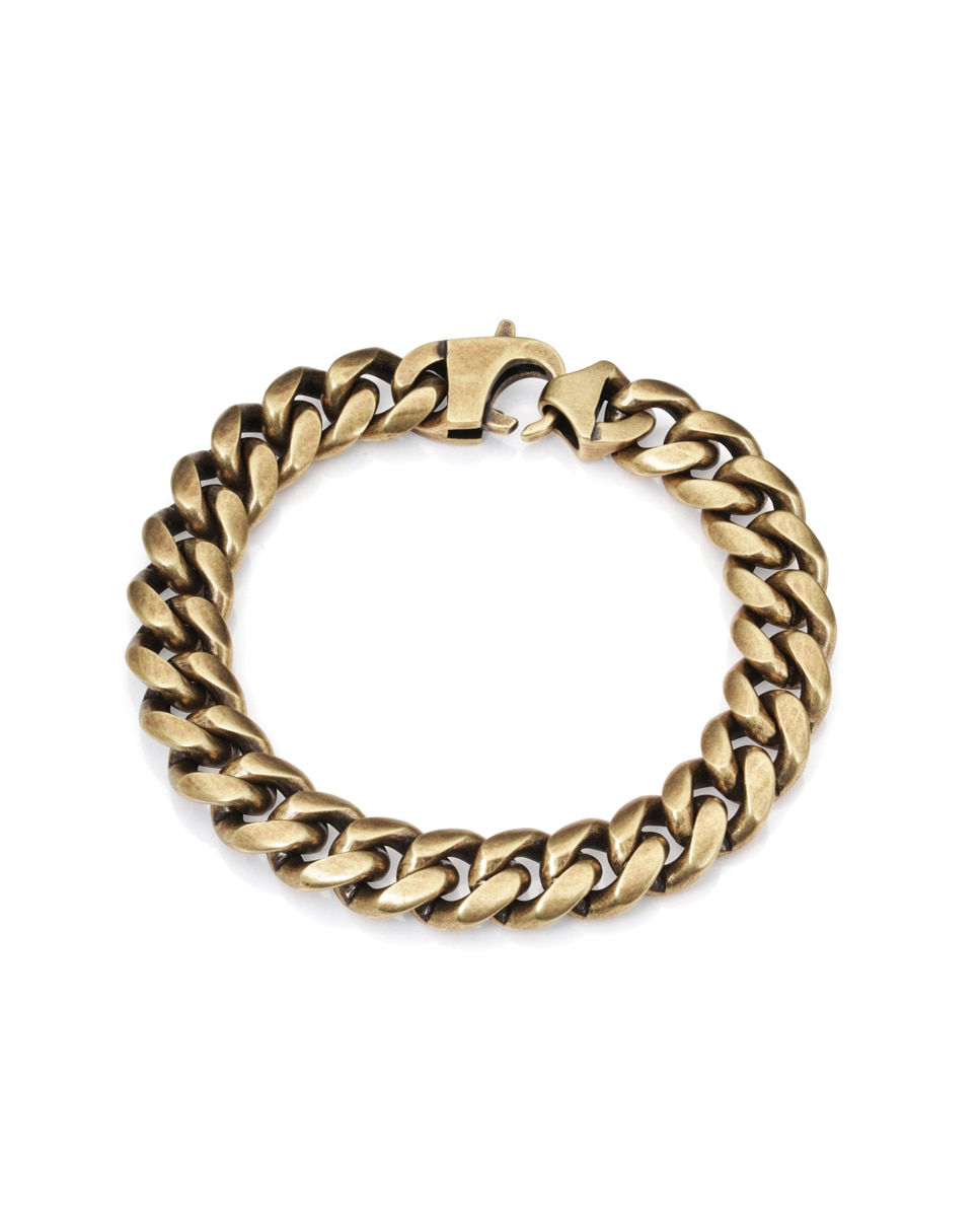Pulseira Magnum de Aço em Ip Cor Bronze Dourado-1