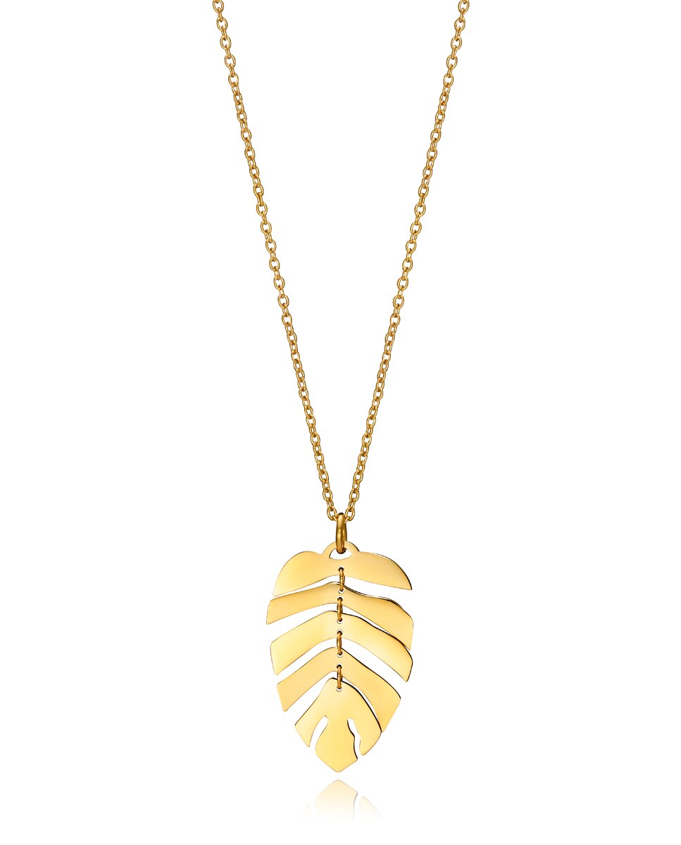 Pendente Air de Aço Ip Dourado com Folha Articulada Dourado-1