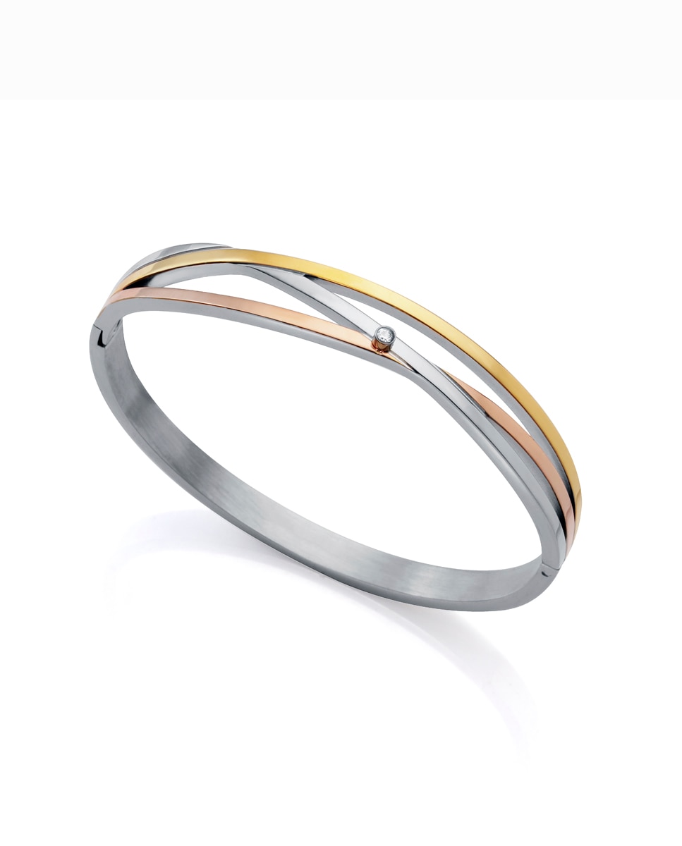 Pulseira Chic de Aço com Três Tons Multicolor-1