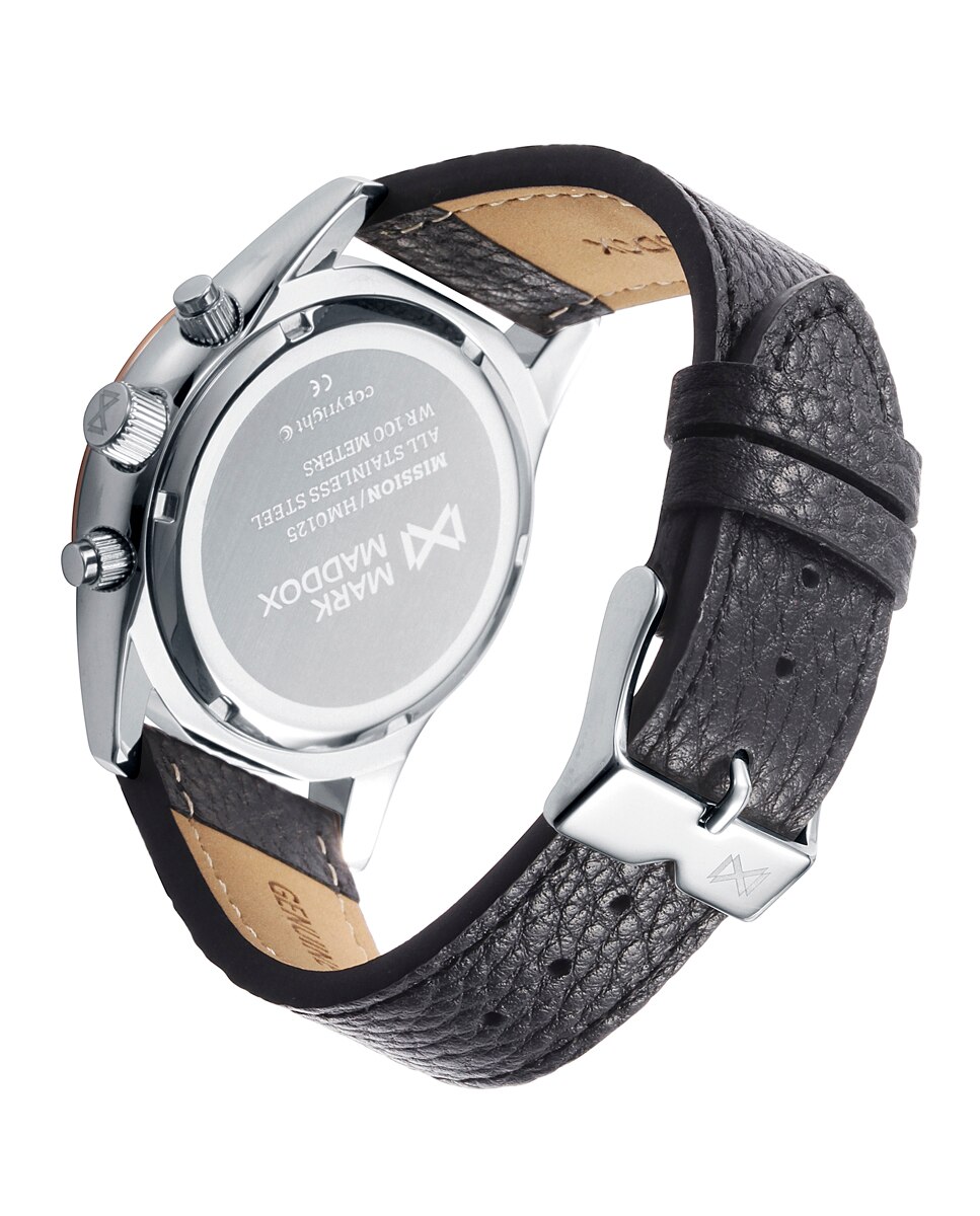 Relógio Analógico Mission Multifunções de Aço com Bracelete de Pele Rosa / Preto-2