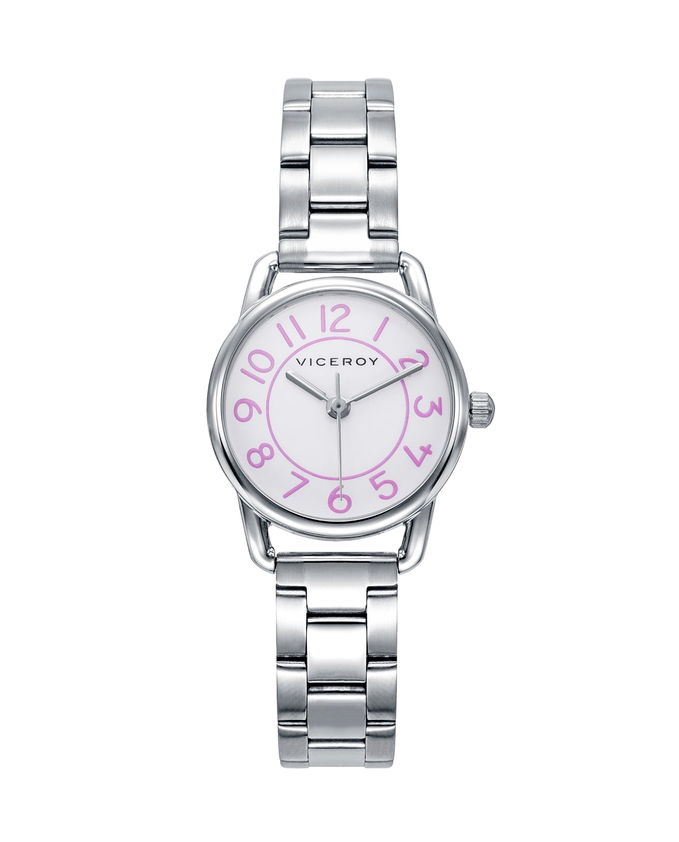 Relógio Infantil Sweet de Relógio e Brincos de Prata de Lei Prata / Rosa-1