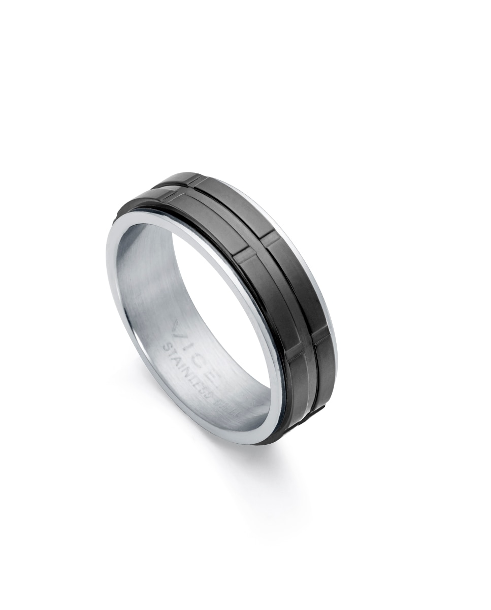 Anel Magnum Giratório de Aço e Ip Preto Preto-1