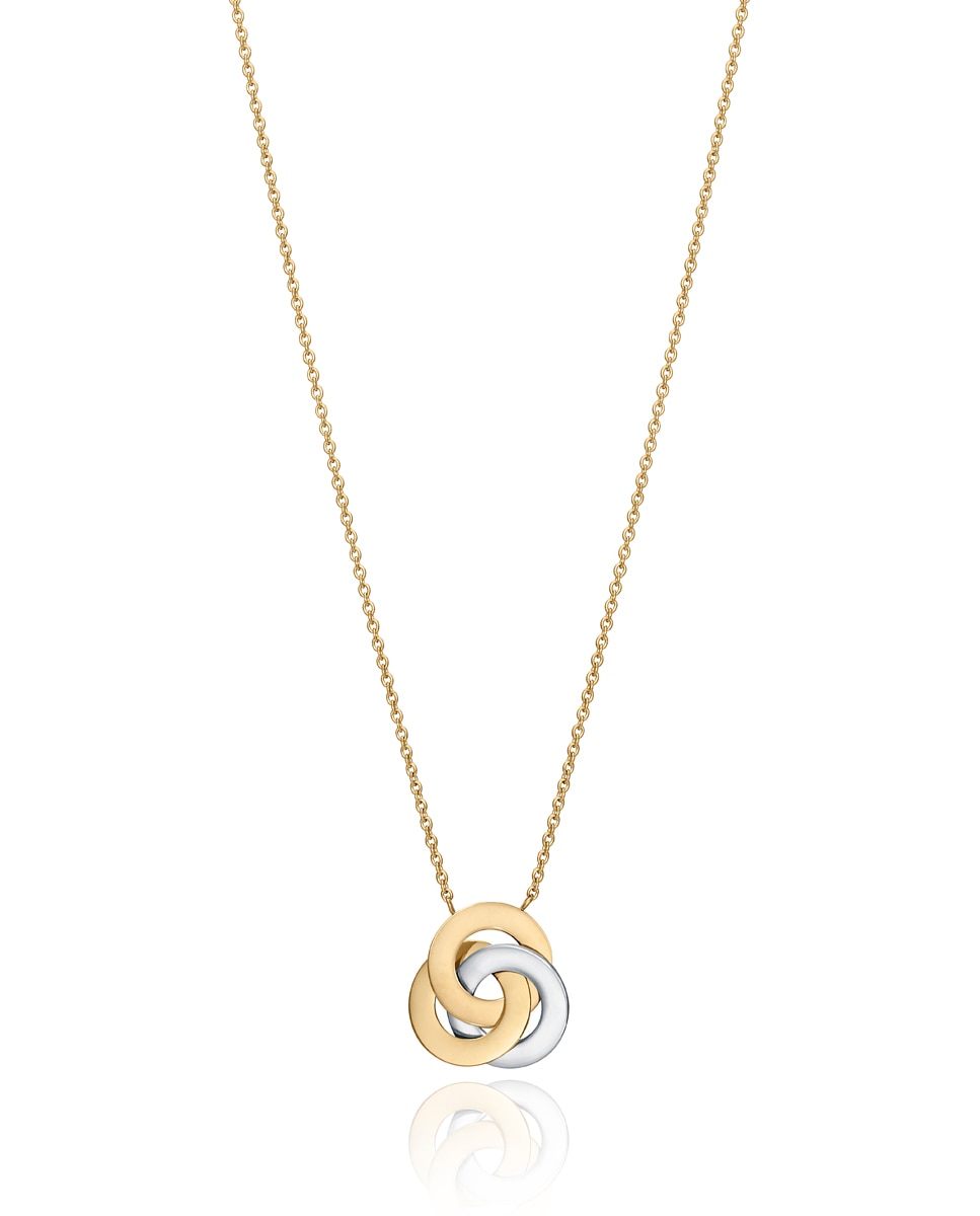 Colar Chic em Aço Ip Dourado e Argolas Entrelaçadas Dourado-1