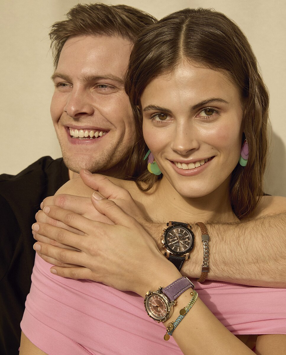 Relógio Analógico Heat com Caixa de Aço e Bracelete de Nylon em Roxo Roxo-4