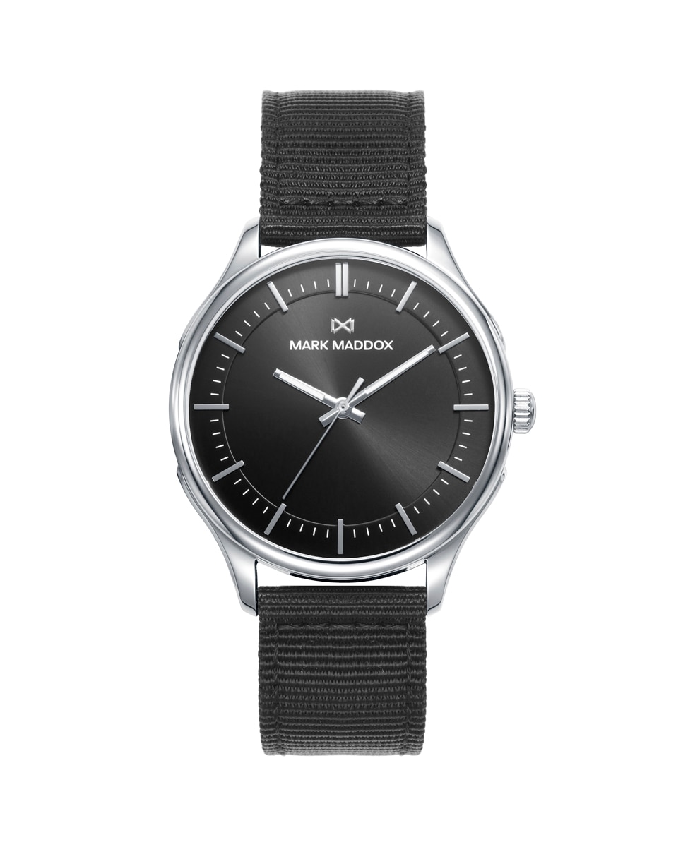 Relógio Analógico Greenwich, Caixa de Aço e Bracelete de Nylon em Preto Cinzento-1