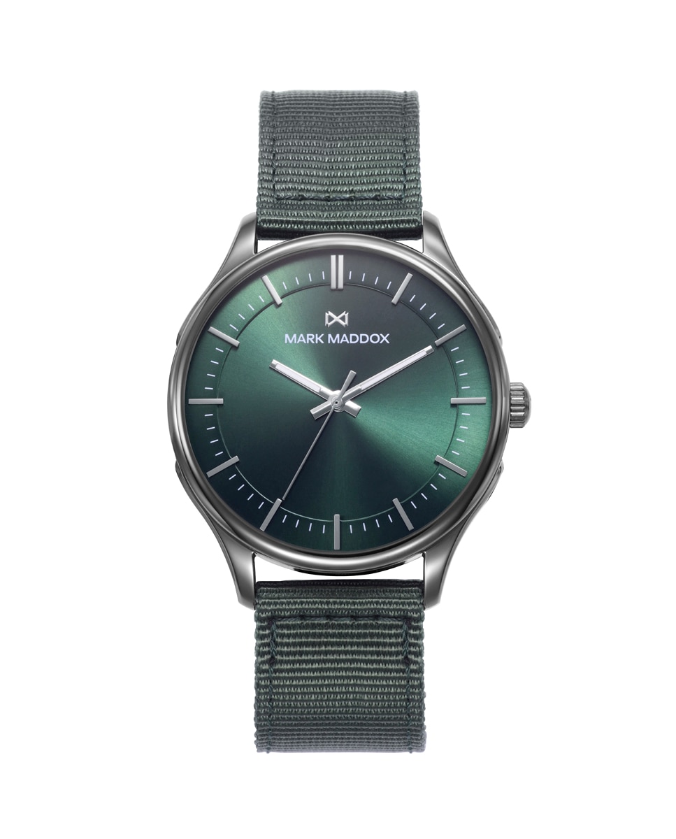 Relógio Analógico Greenwich, Caixa de Aço e Bracelete de Nylon em Verde Preto / Verde-1